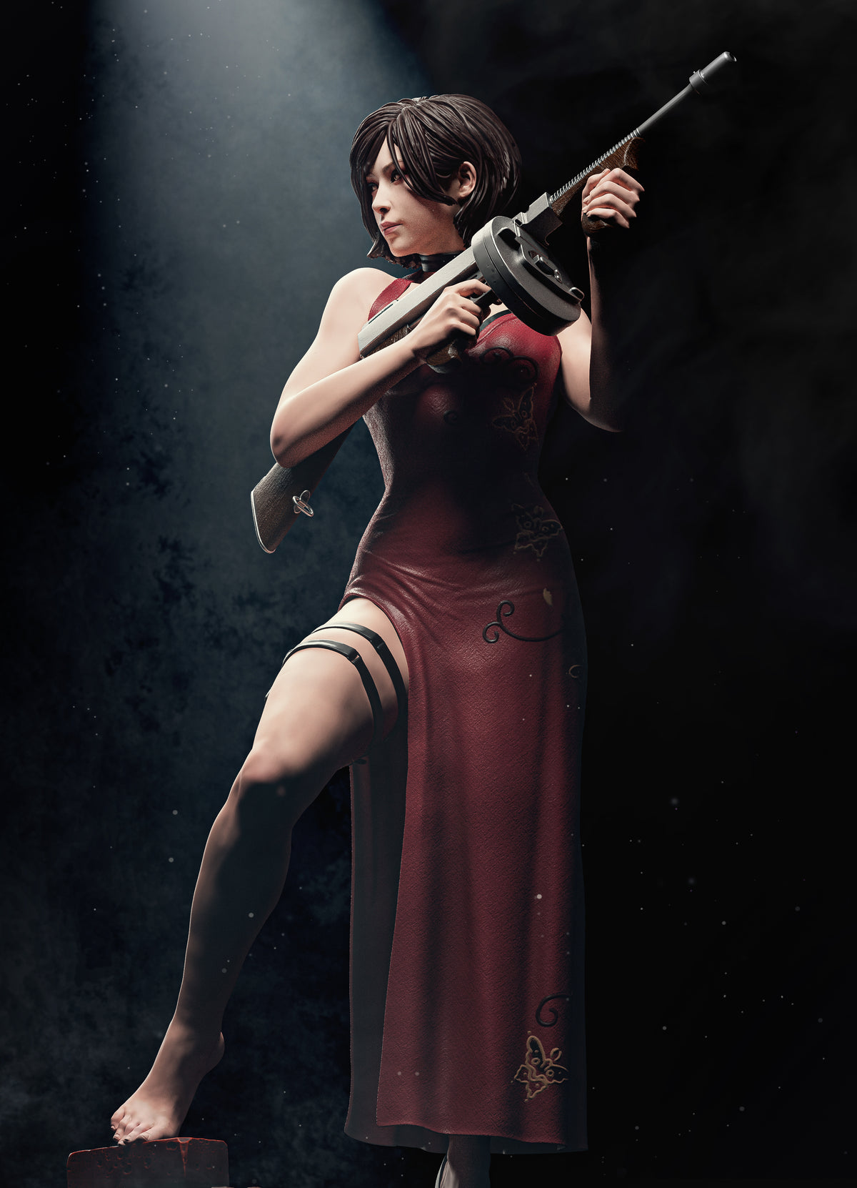Ada Wong Style Resident Evil Capcom Unpainted Resin Garage Model Kit (1/6-1/12)