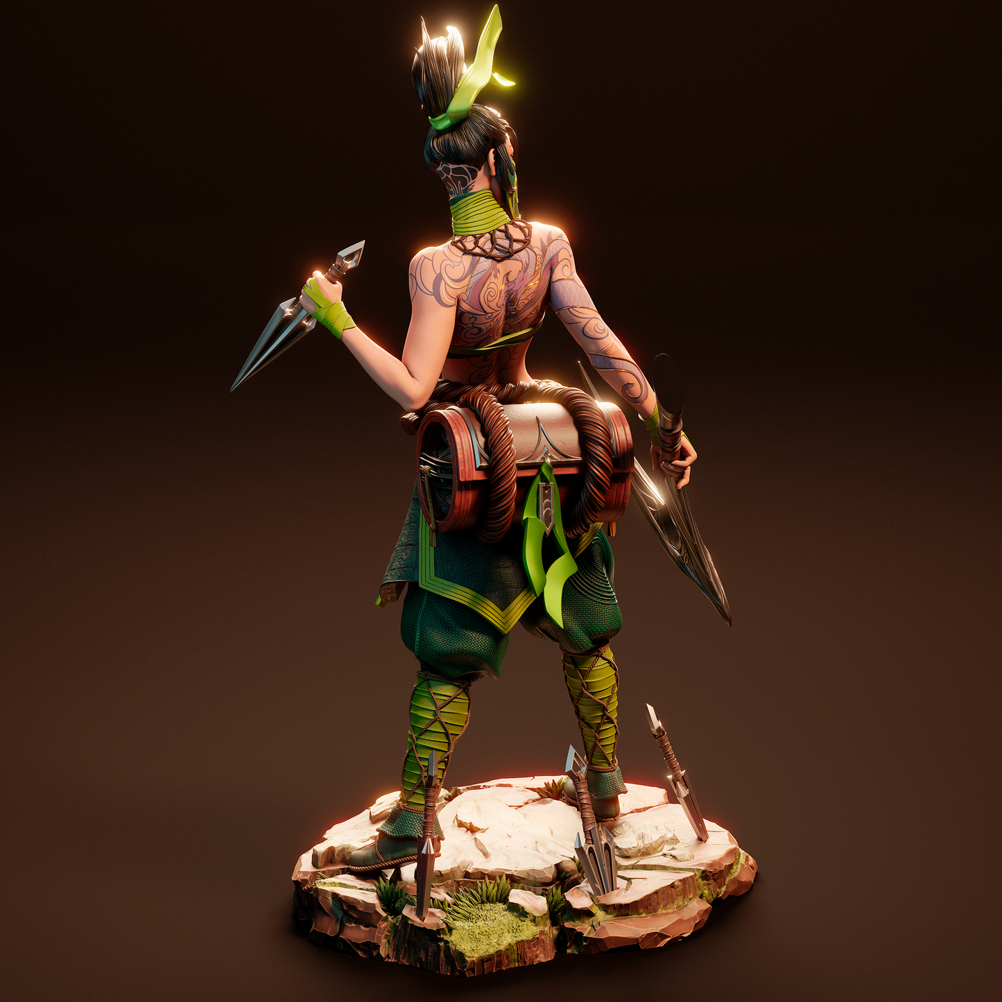 Akali style Shadow Assassin Girl resin kit – Unpainted 3D Printed Model kit