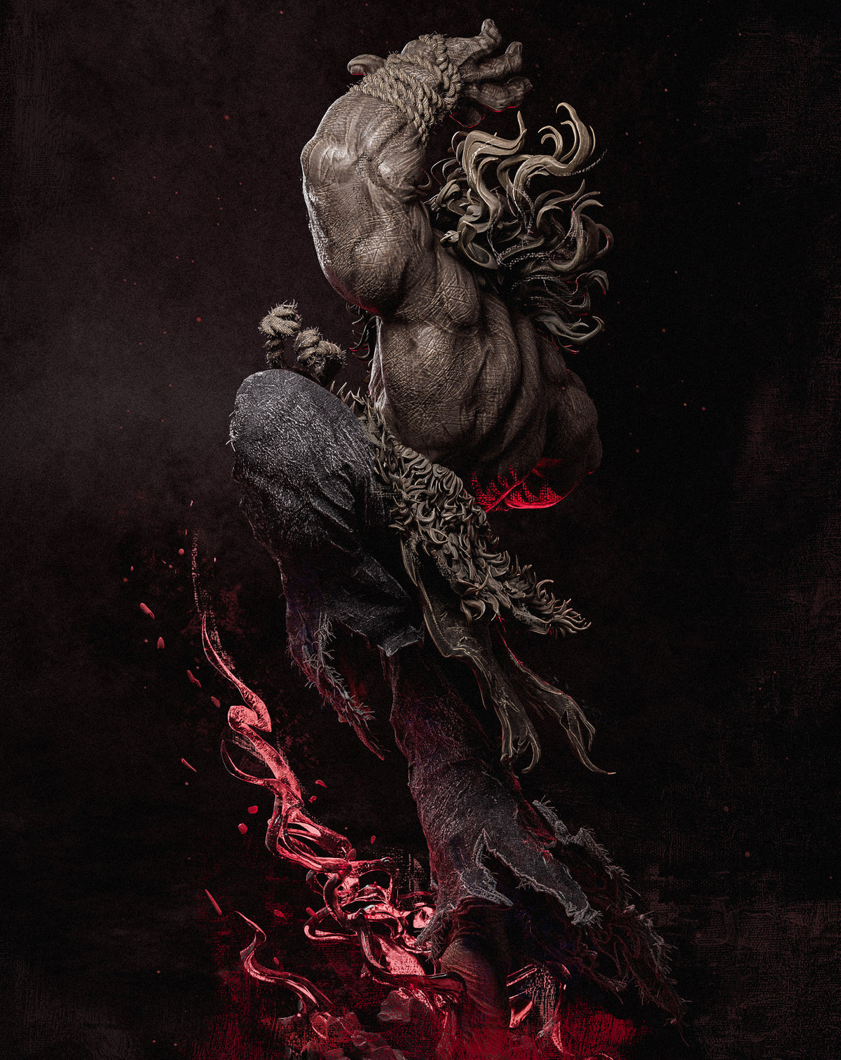 Akuma Style Street Fighter Capcom Unpainted Resin Garage Model Kit (1/6-1/12)