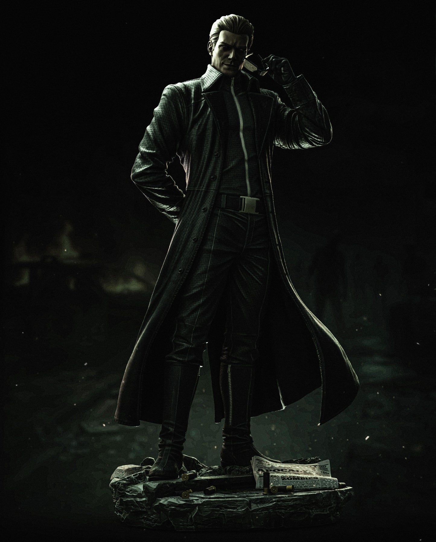 Albert Wesker Style Biohazard Mastermind – Unpainted 3D Printed Model Kit