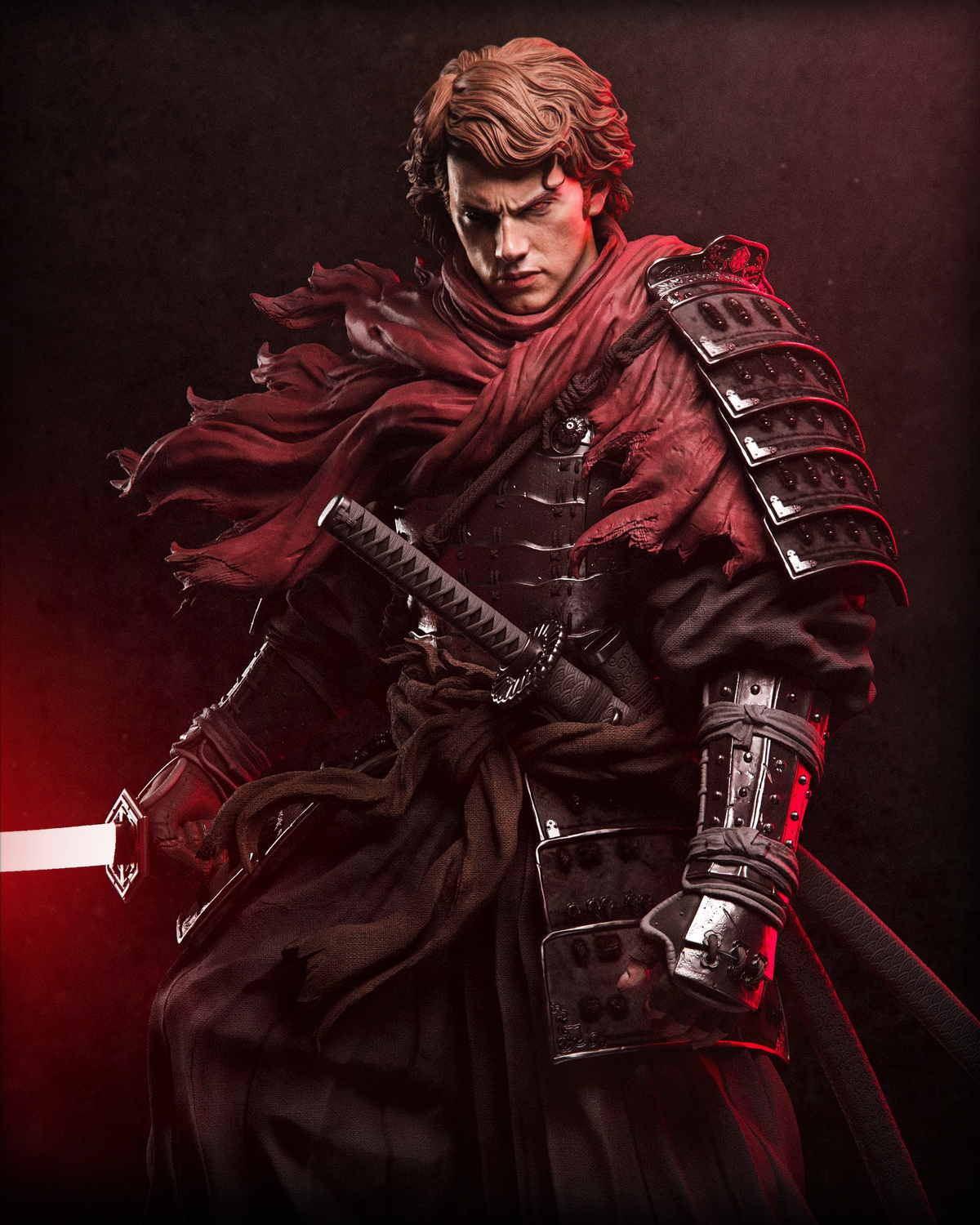 Samurai Anakin Style Star Wars Unpainted Resin Garage Kit (1/6-1/12)