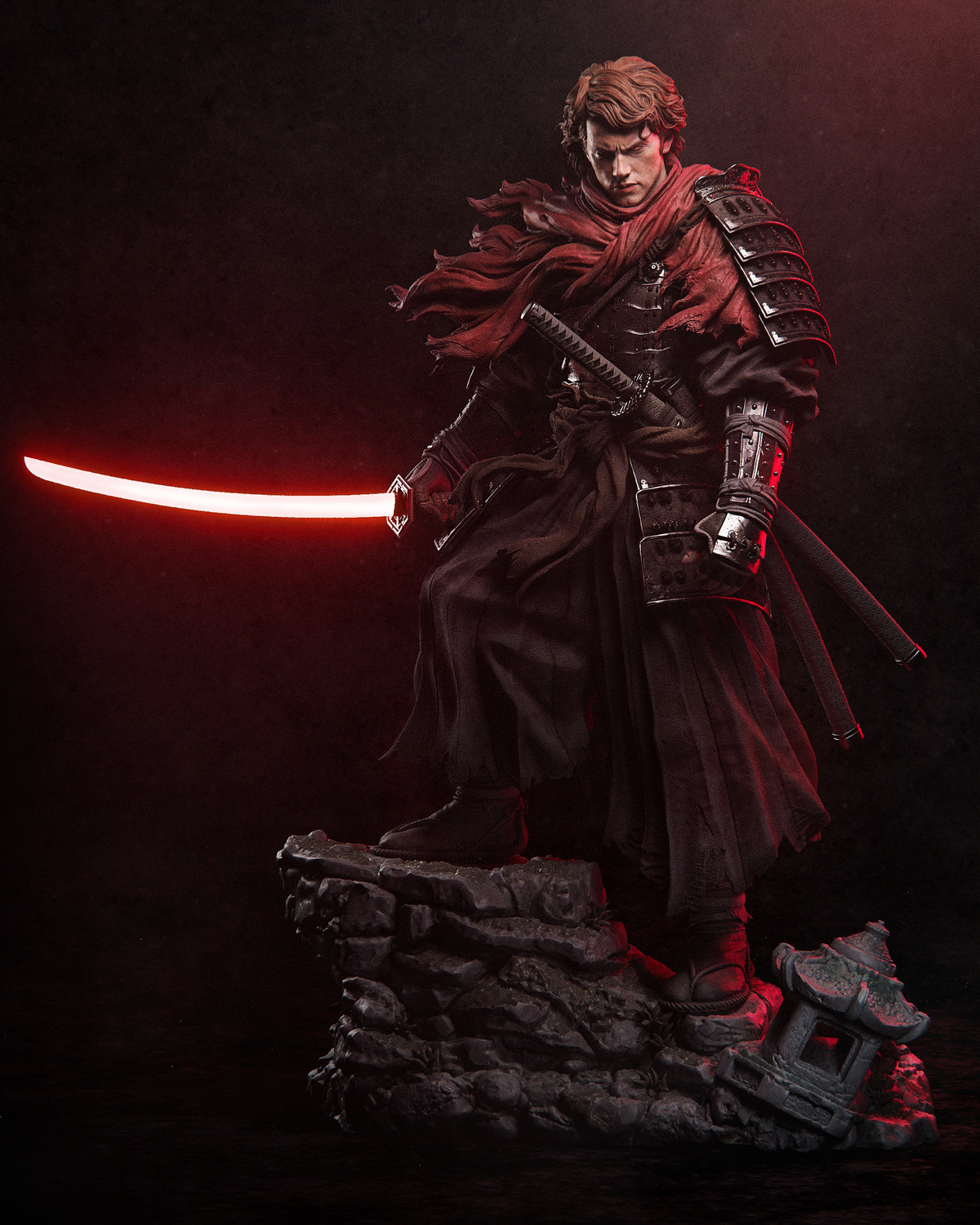 Samurai Anakin Style Star Wars Unpainted Resin Garage Kit (1/6-1/12)