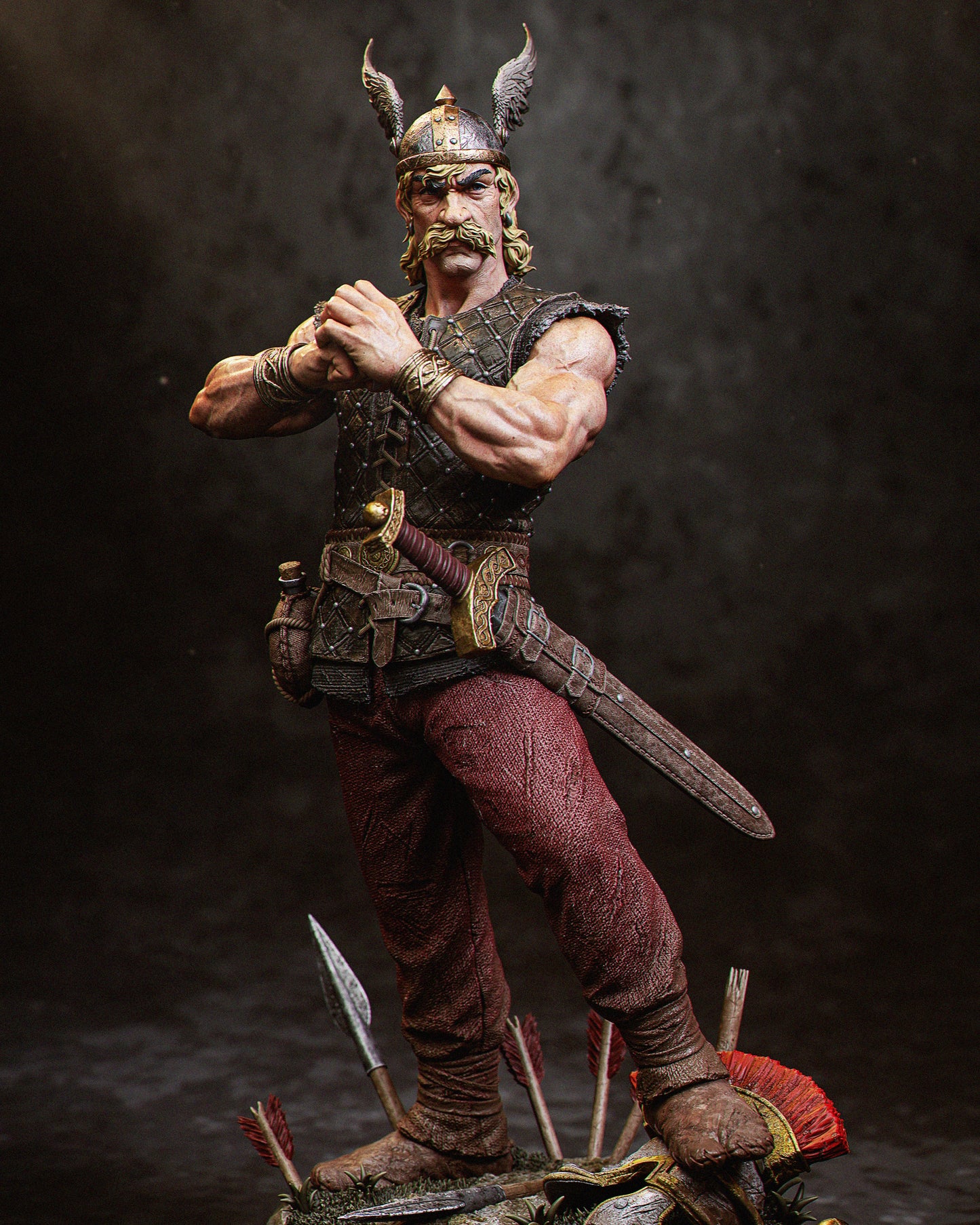 Asterix and Obelix style Cartoon Barbarian resin kit – Unpainted 3D Printed Model kit