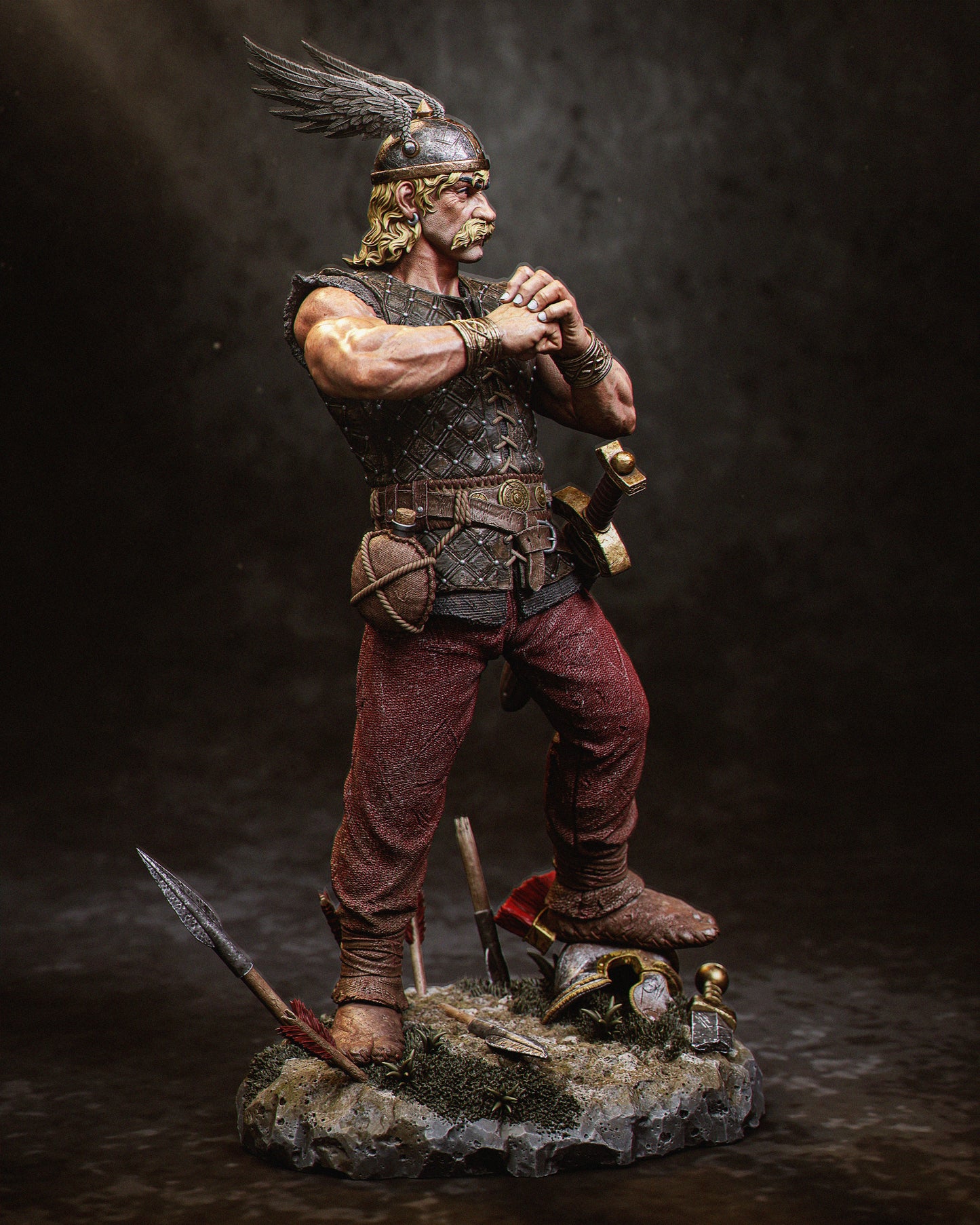 Asterix and Obelix style Cartoon Barbarian resin kit – Unpainted 3D Printed Model kit