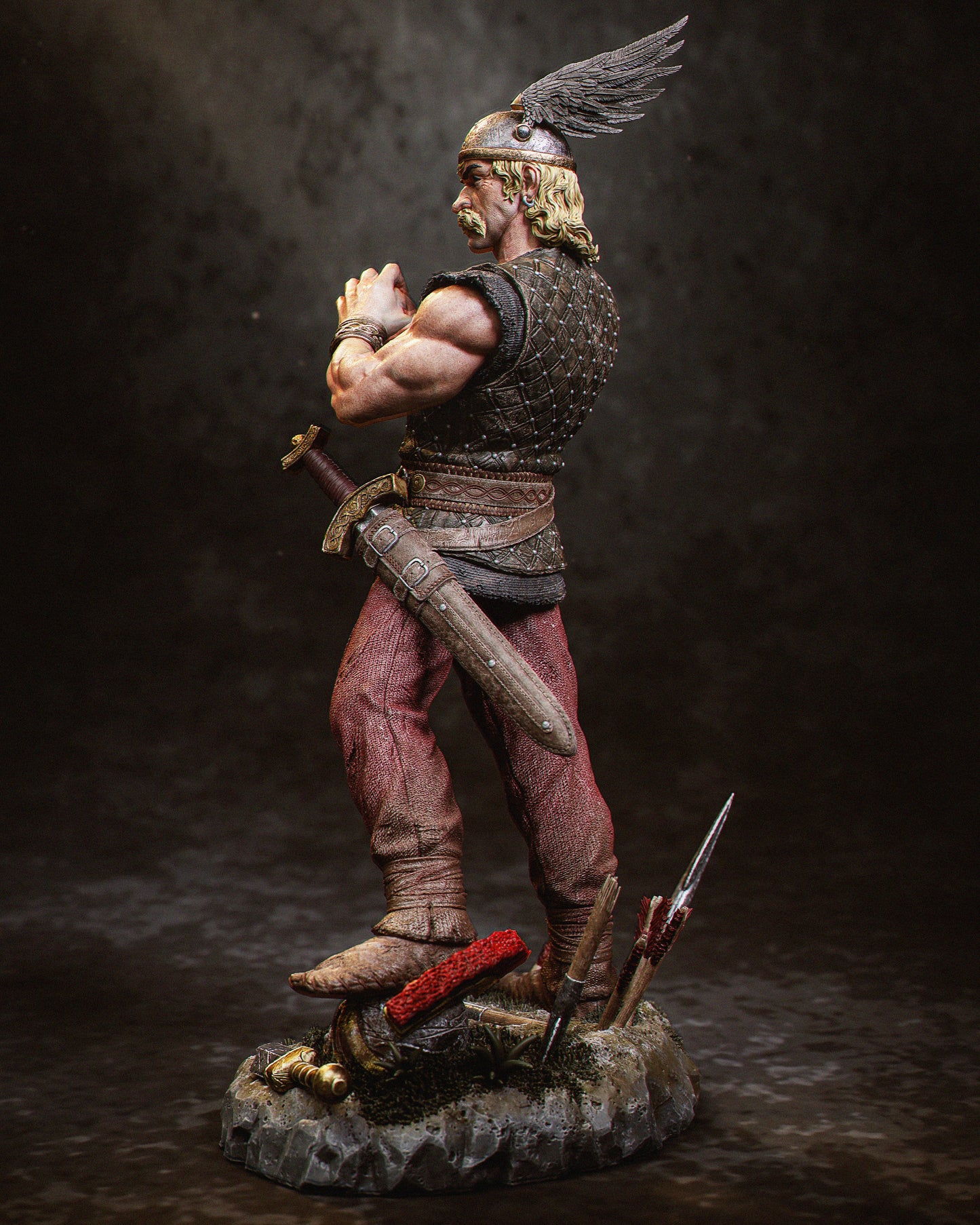 Asterix and Obelix style Cartoon Barbarian resin kit – Unpainted 3D Printed Model kit