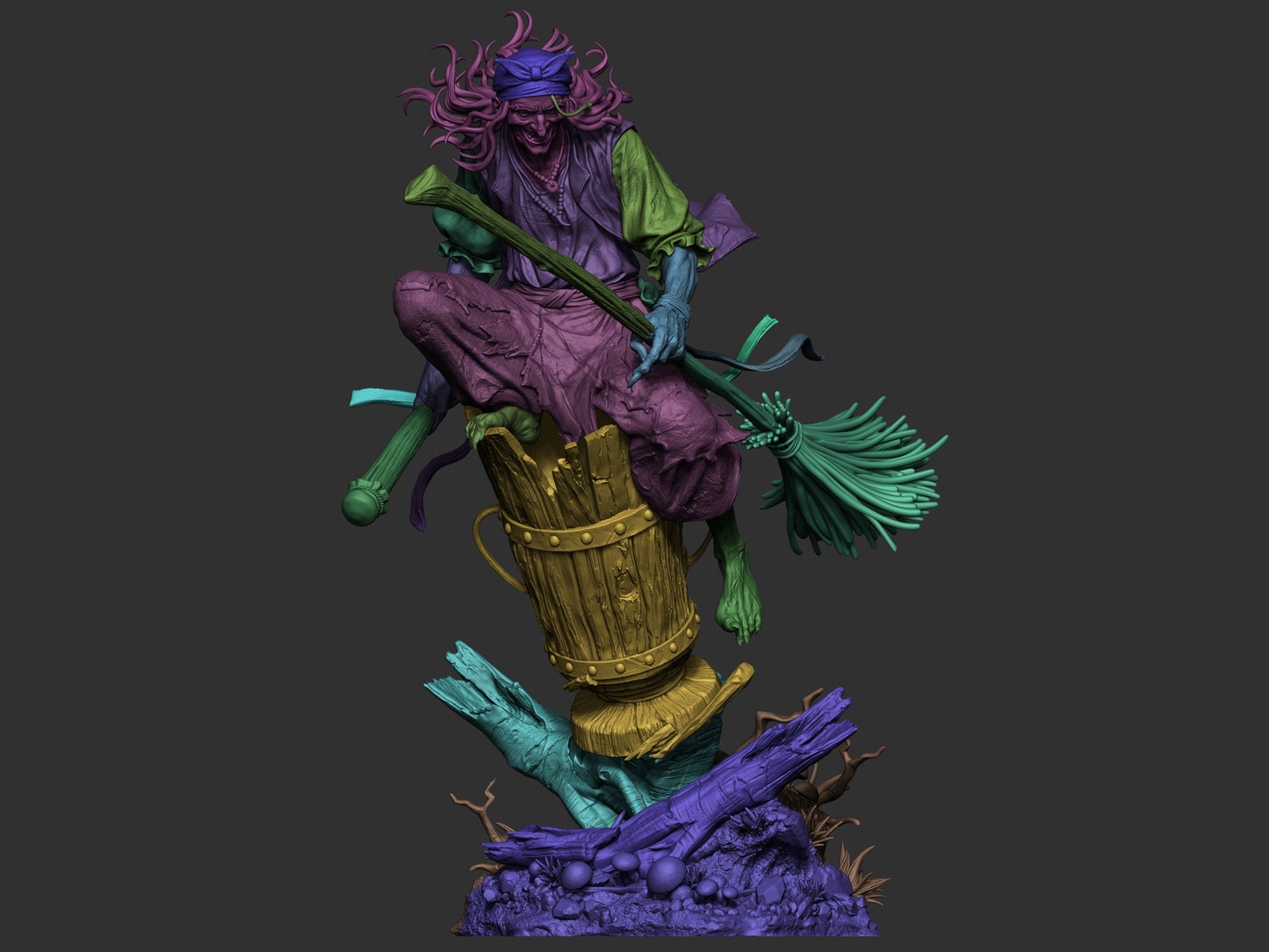 Baba Yaga resin kit – Unpainted 3D Printed Model kit