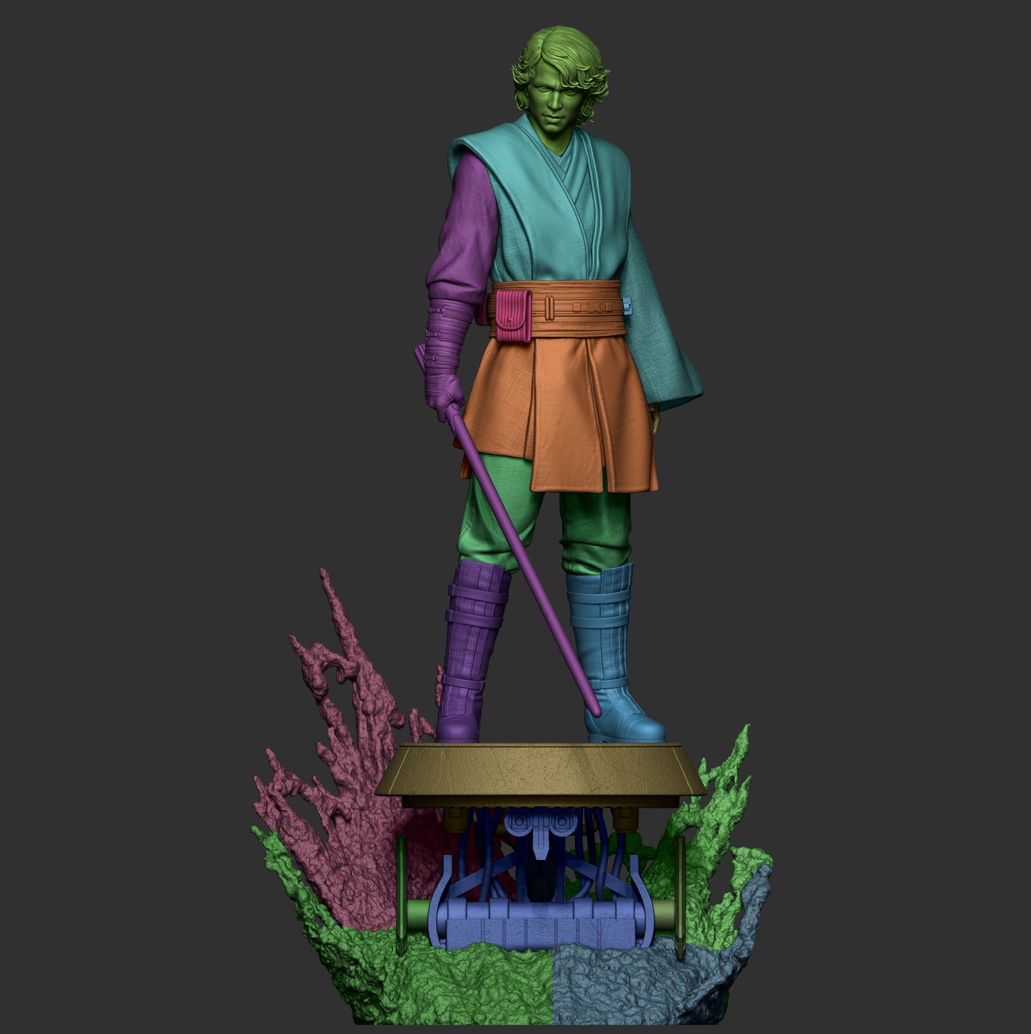 Anakin style Fallen Chosen One resin kit – Unpainted 3D Printed Model kit