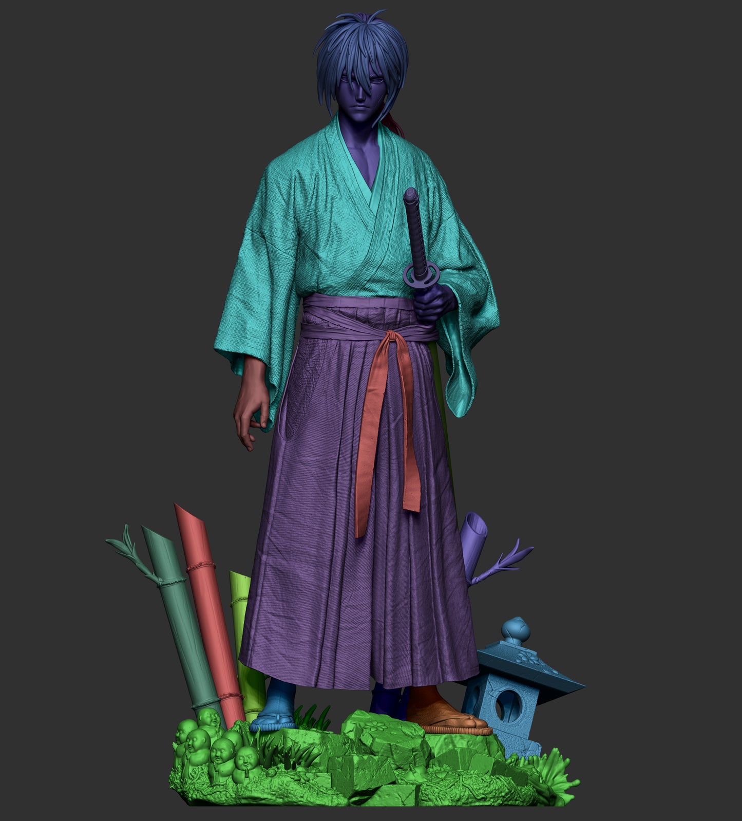 Kenshin Himura resin kit – Unpainted 3D Printed Model kit