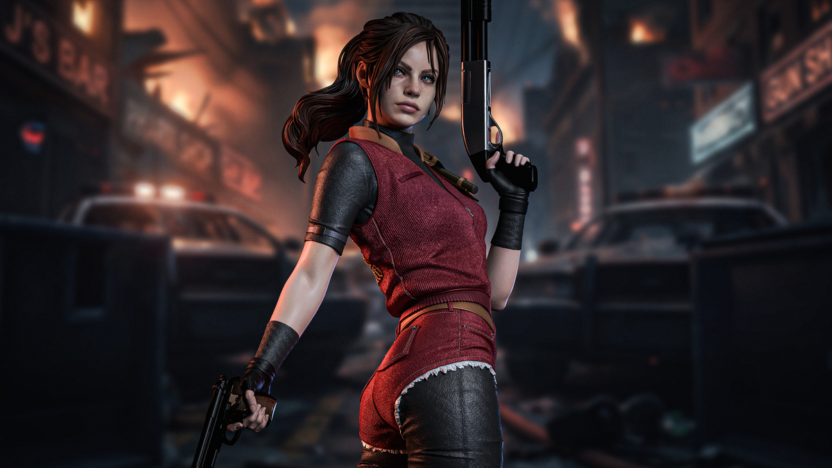 Claire Redfield Style Resident Evil Unpainted Resin Garage Kit (1/6-1/12)