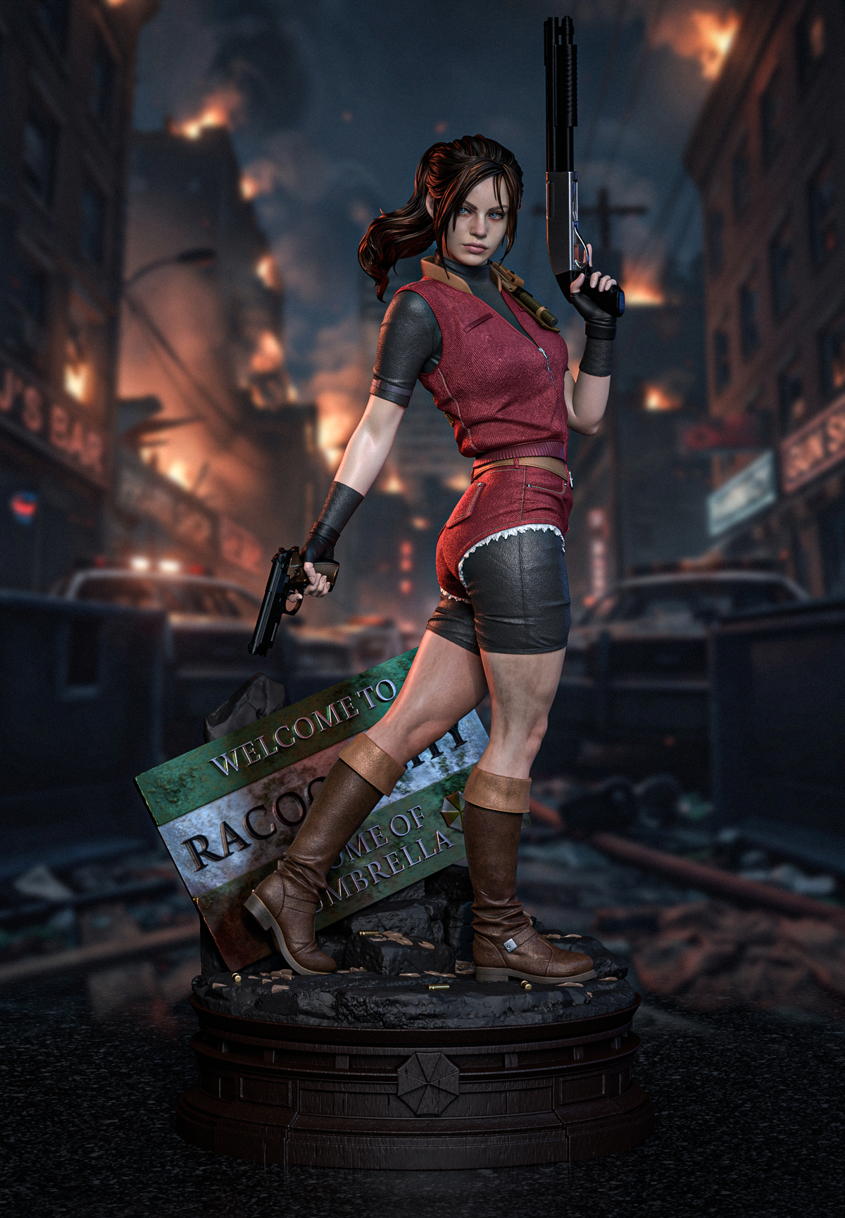 Claire Redfield Style Resident Evil Unpainted Resin Garage Kit (1/6-1/12)