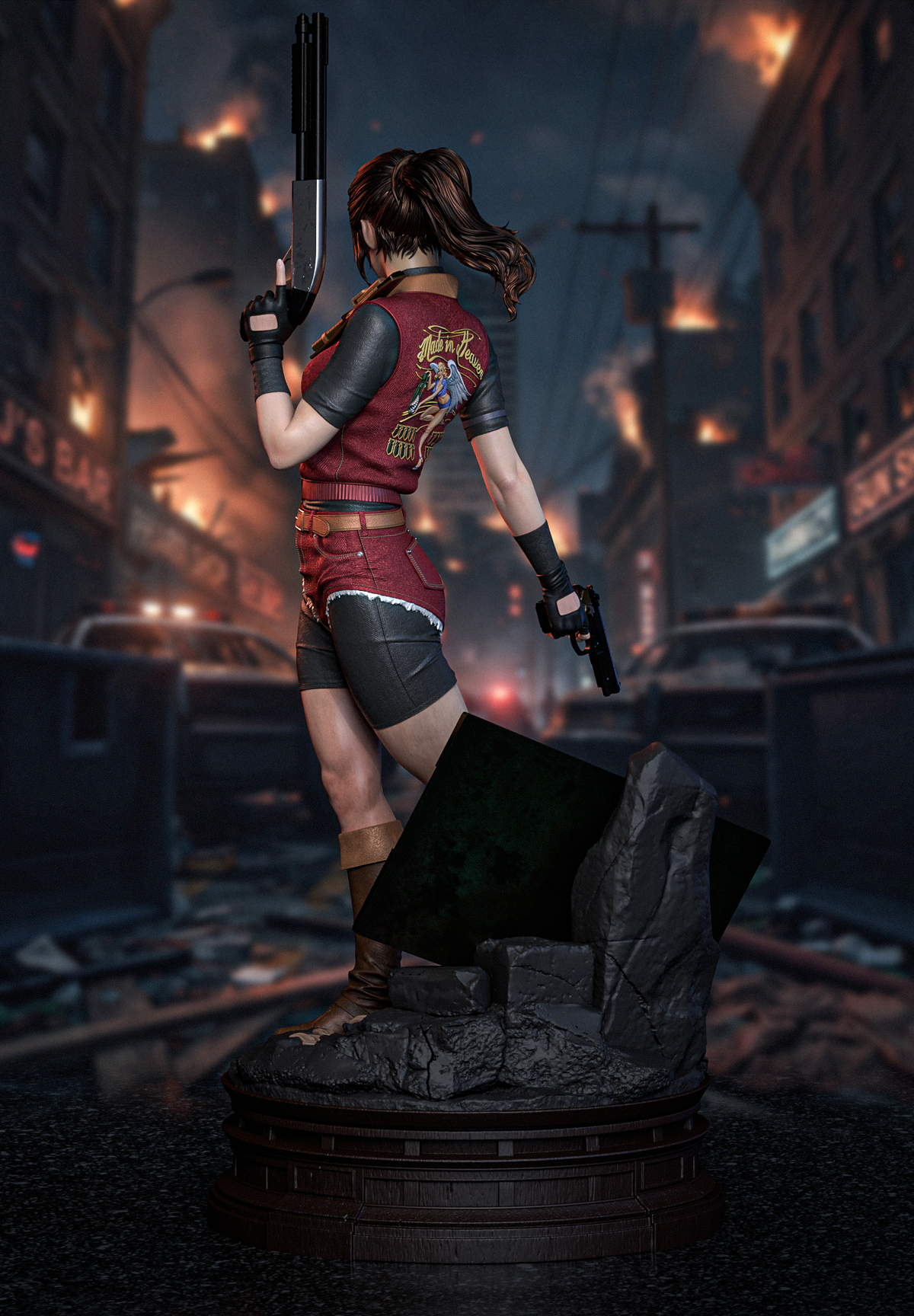 Claire Redfield Style Resident Evil Unpainted Resin Garage Kit (1/6-1/12)