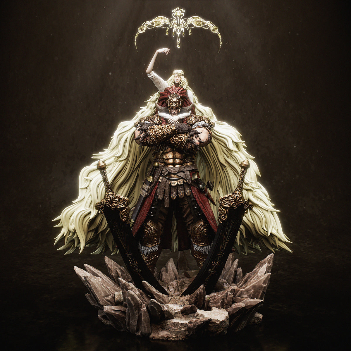 Radahn & Miquella Style Elden Ring Unpainted Resin Garage Kit (1/6-1/12)