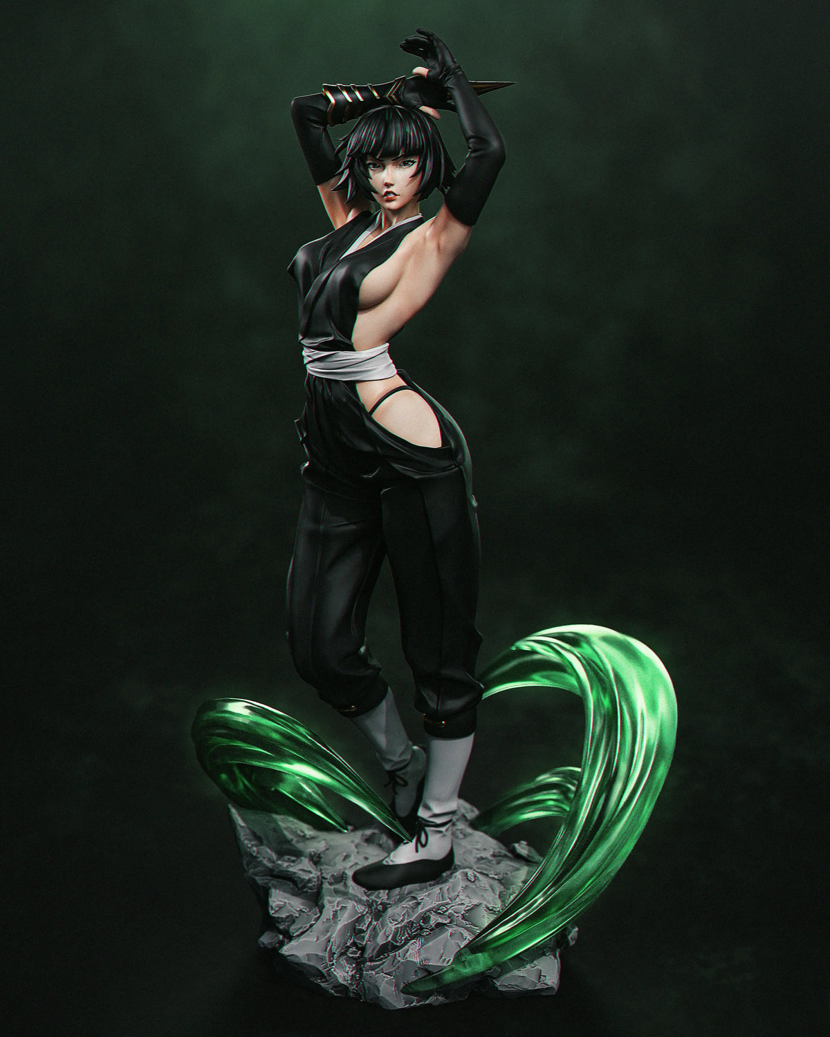 Soi Fon Style Bleach Anime Soul Reaper Unpainted Resin Garage Model (1/6-1/12)