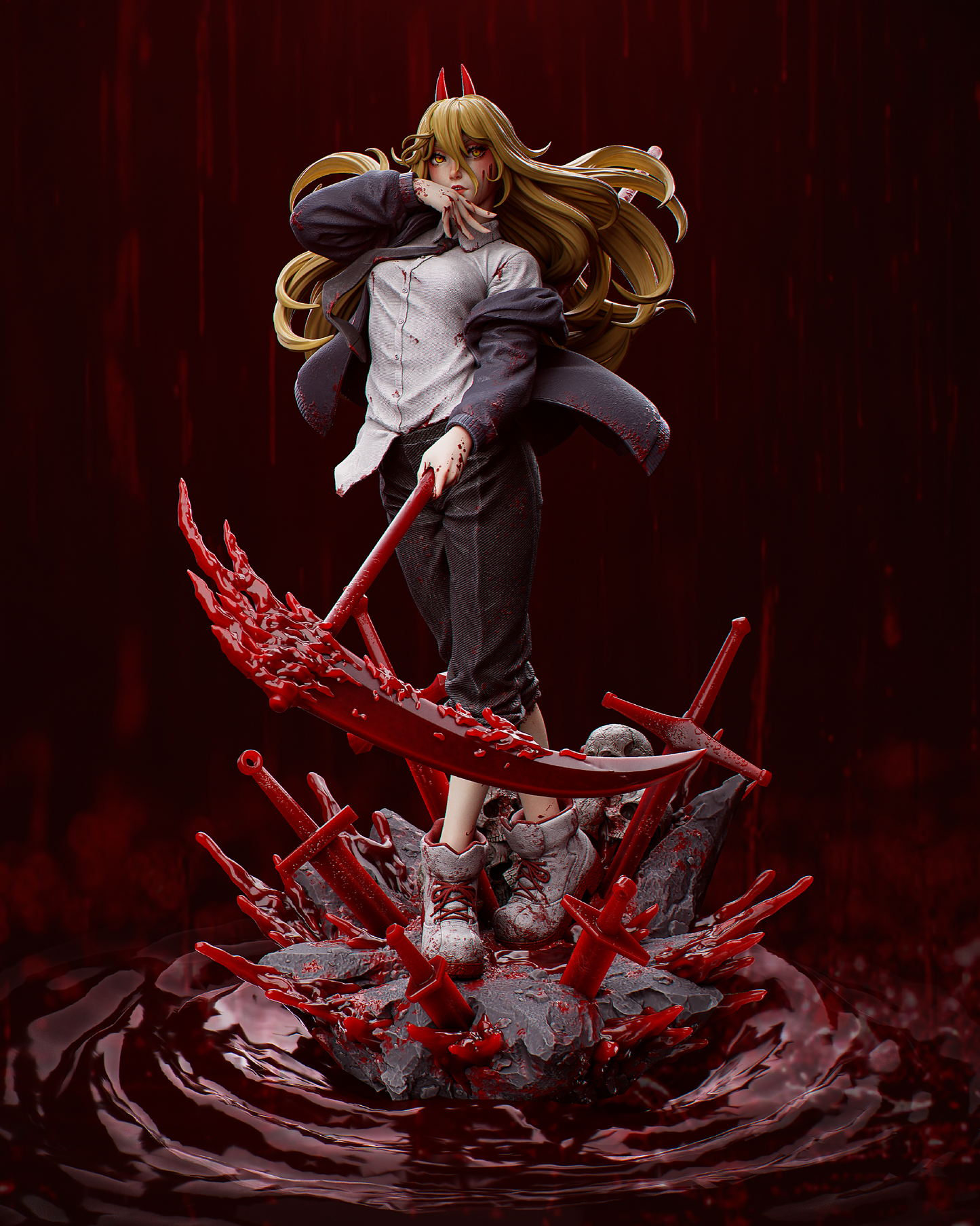 Power style Devil Rebel Girl resin kit – Unpainted 3D Printed Model kit