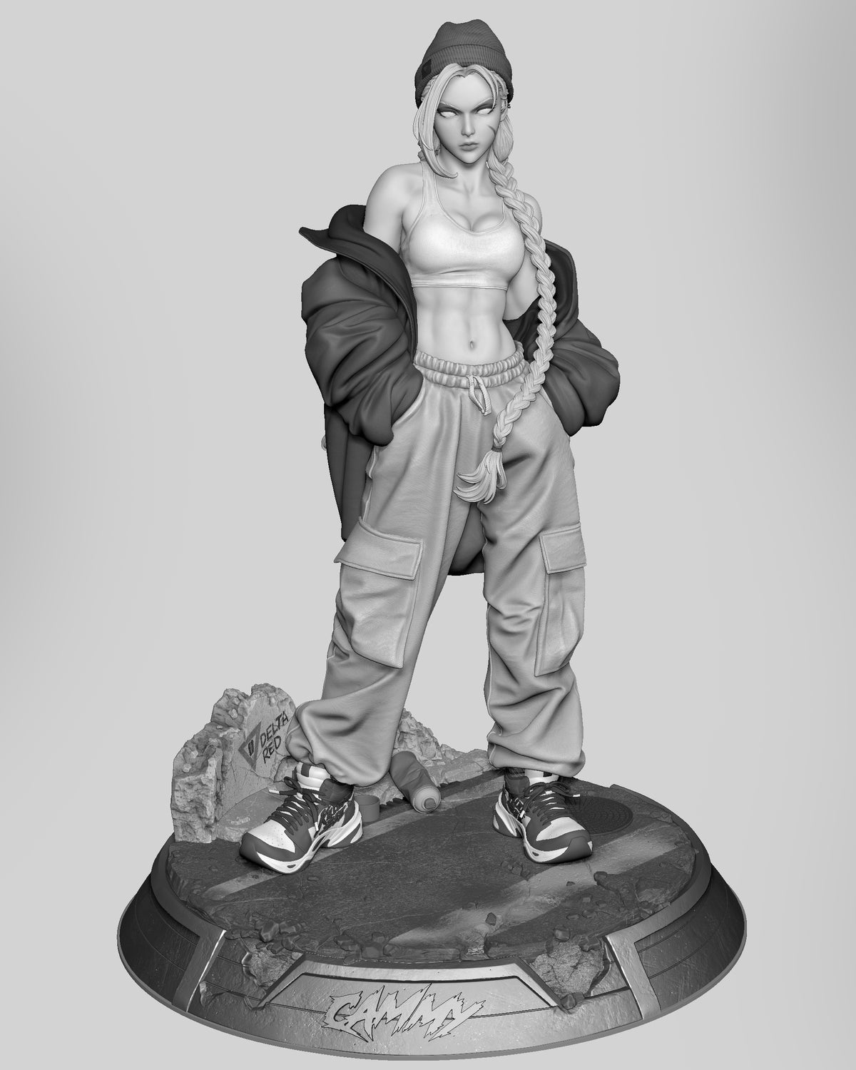 Cammy Style Street Fighter Unpainted Resin Garage Kit (1/6-1/12)
