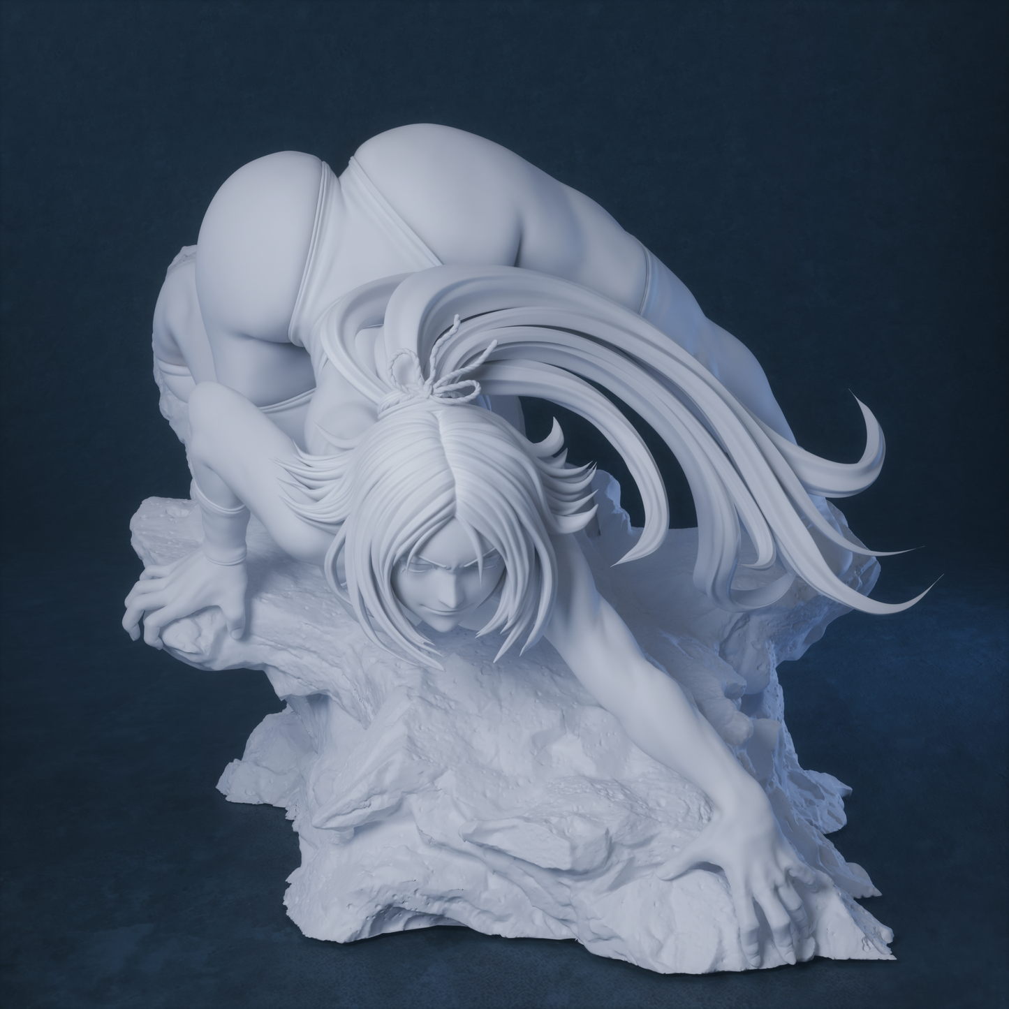 Yoruichi style Speed Warrior Girl resin kit – Unpainted 3D Printed Model kit