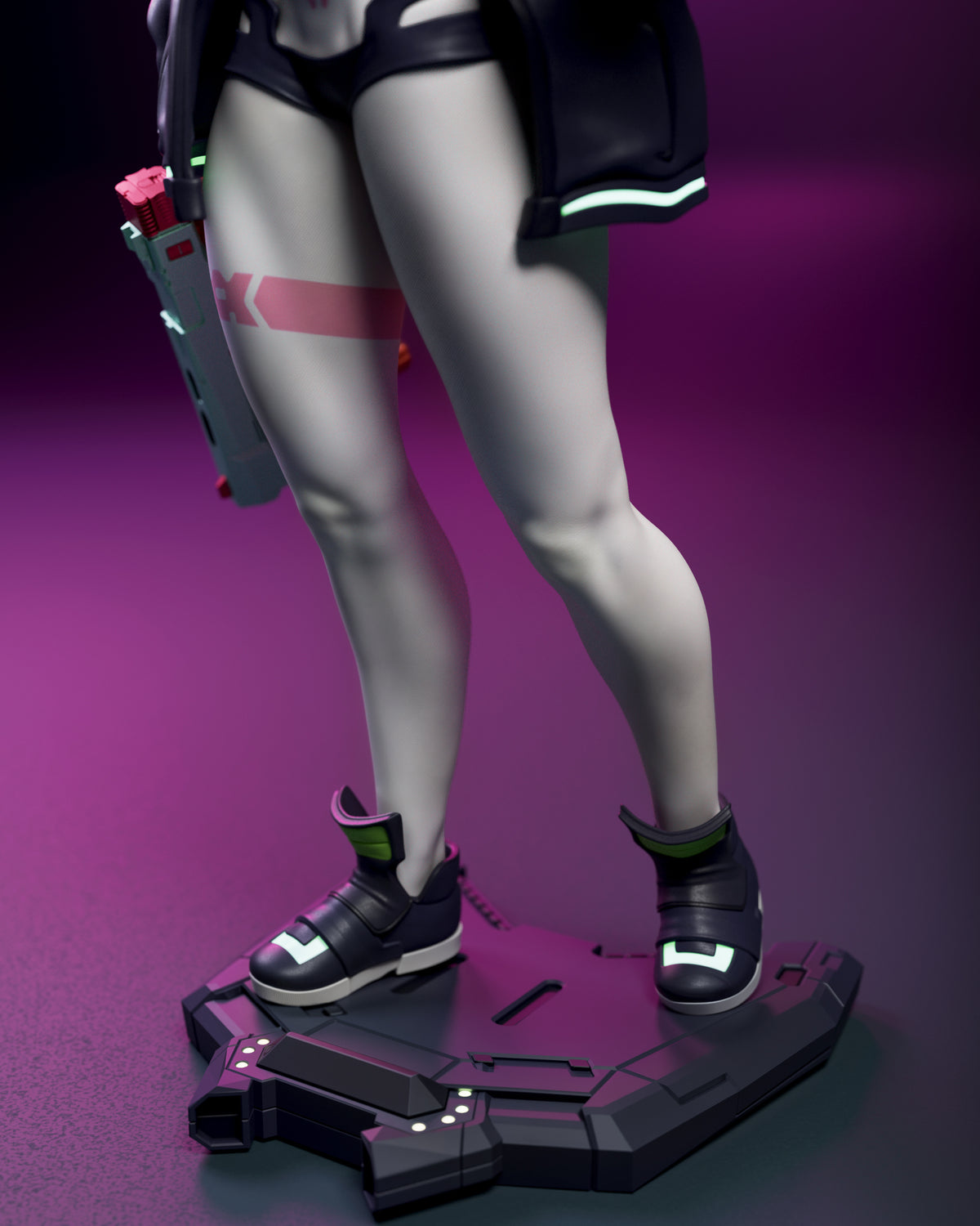 Rebecca Style Cyberpunk Edgerunners Anime Unpainted Resin Garage Kit (1/6-1/12)