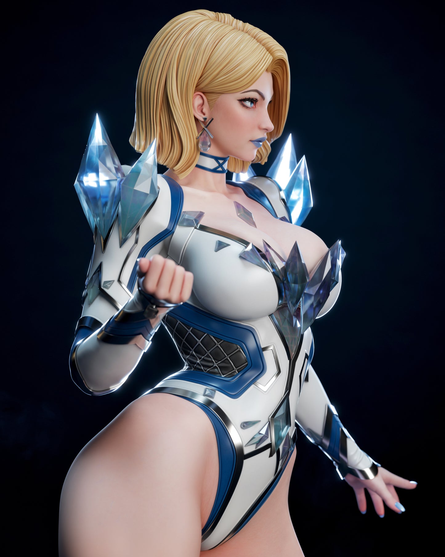 Emma Frost style Ice Queen resin kit – Unpainted 3D Printed Model kit