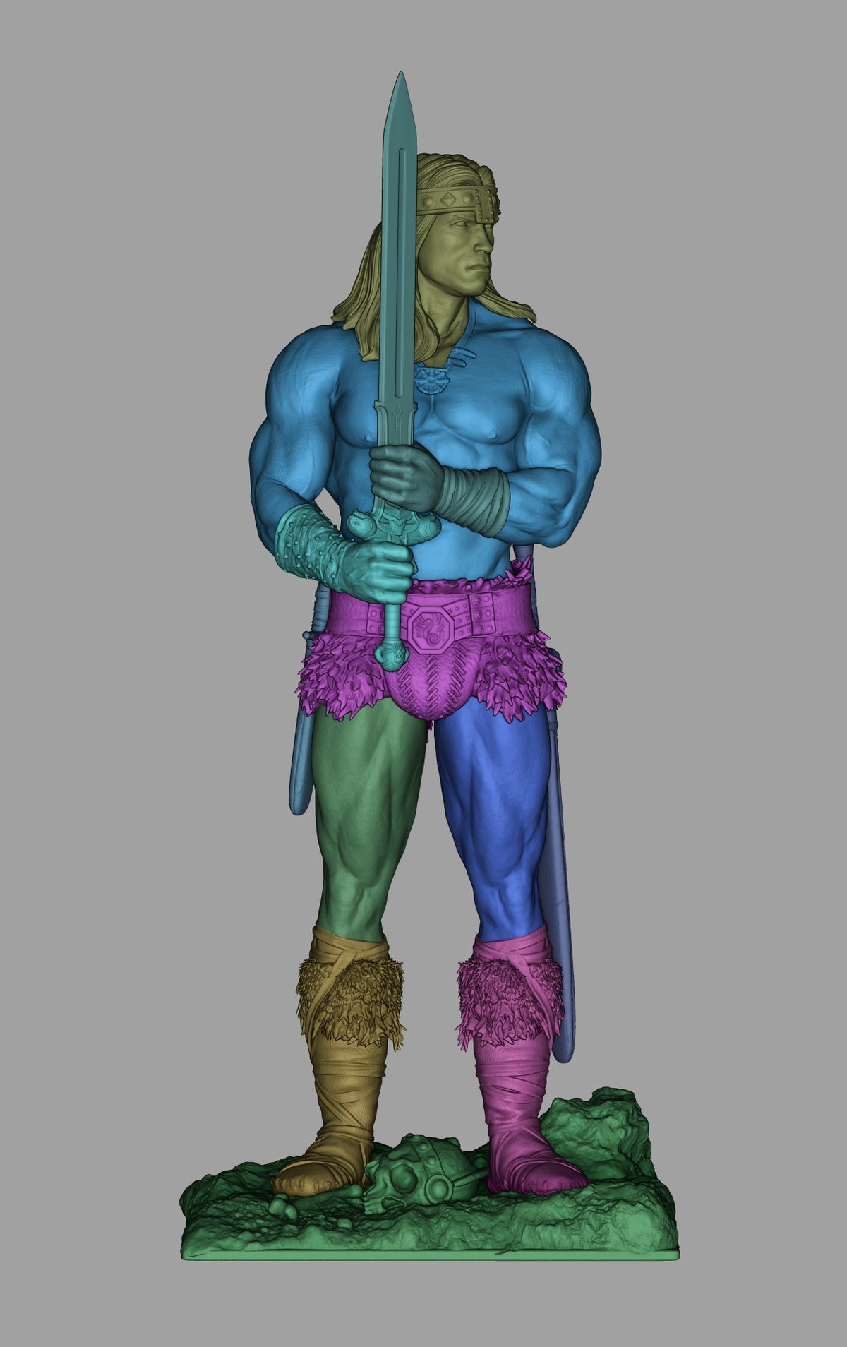 Arnold Conan Style Barbarian Warrior Unpainted Resin Garage Model Kit (1/6-1/12)
