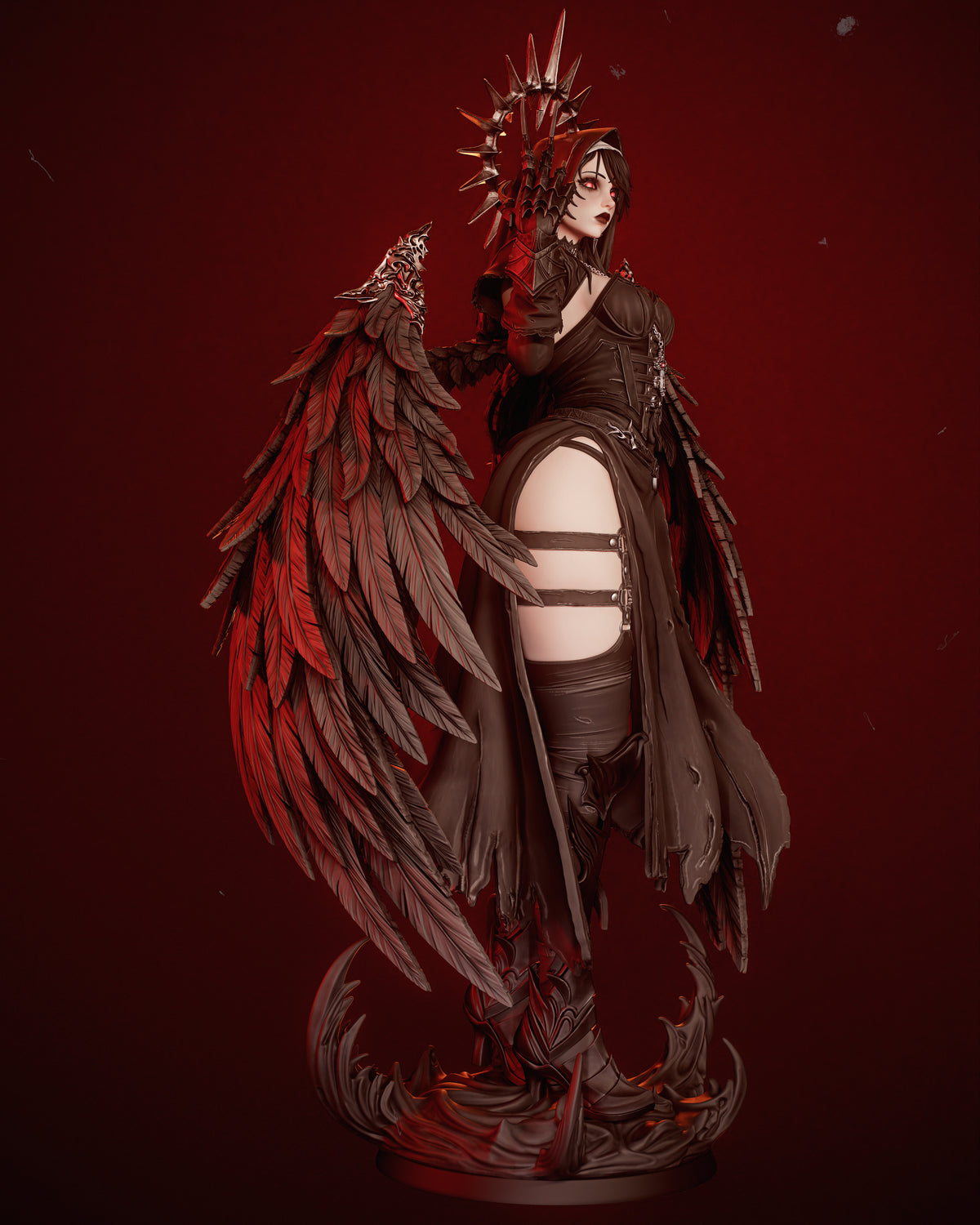 Corrupted Nun OC Style Gothic Dark Fantasy Unpainted Resin Garage Kit (1/6-1/12)