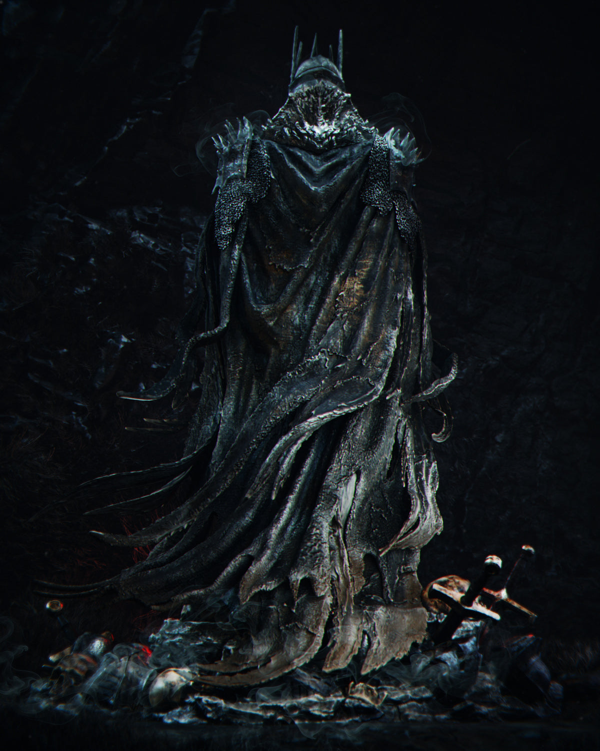 Death Knight OC Style Dark Fantasy Unpainted Resin Garage Model Kit (1/6-1/12)