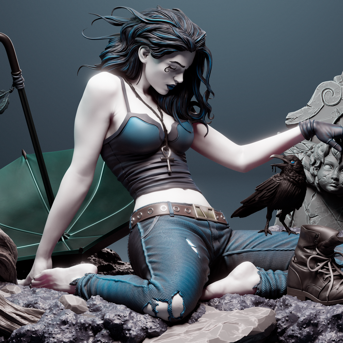 Sandman Death Style DC Vertigo Comic Unpainted Resin Garage Model Kit (1/6-1/12)
