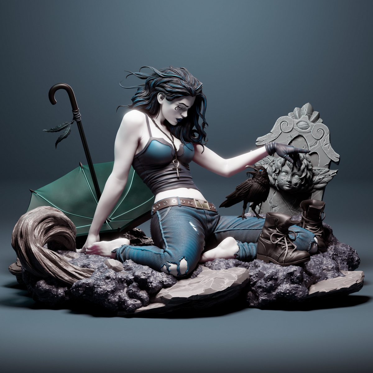 Sandman Death Style DC Vertigo Comic Unpainted Resin Garage Model Kit (1/6-1/12)