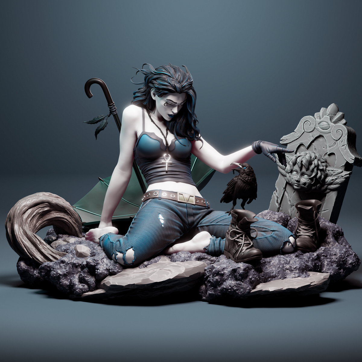Sandman Death Style DC Vertigo Comic Unpainted Resin Garage Model Kit (1/6-1/12)