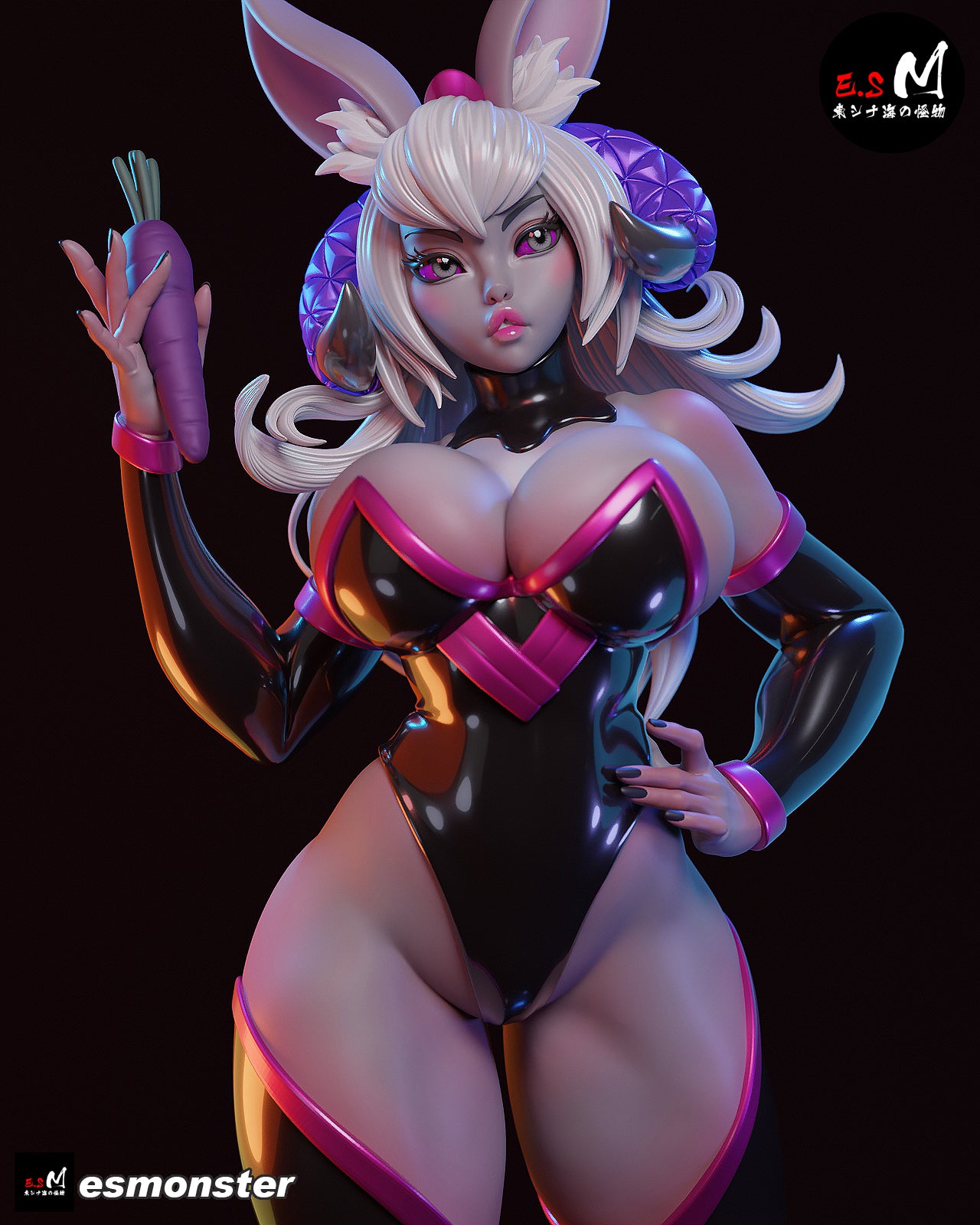 Bunny Queen Empress Celestine Fantasy Unpainted Resin Garage Model Kit (1/6-1/12