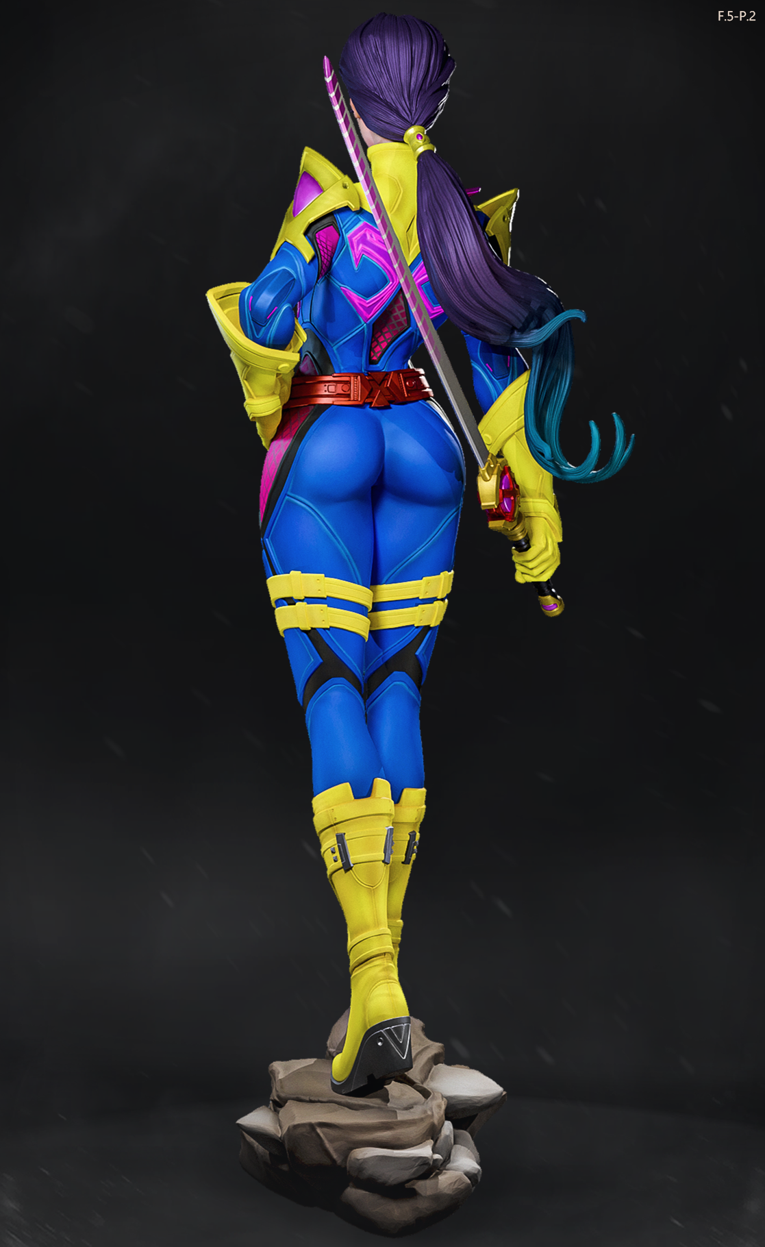 Psylocke Attack Style X-Men 97 Unpainted Resin Garage Model Kit (1/6-1/12)