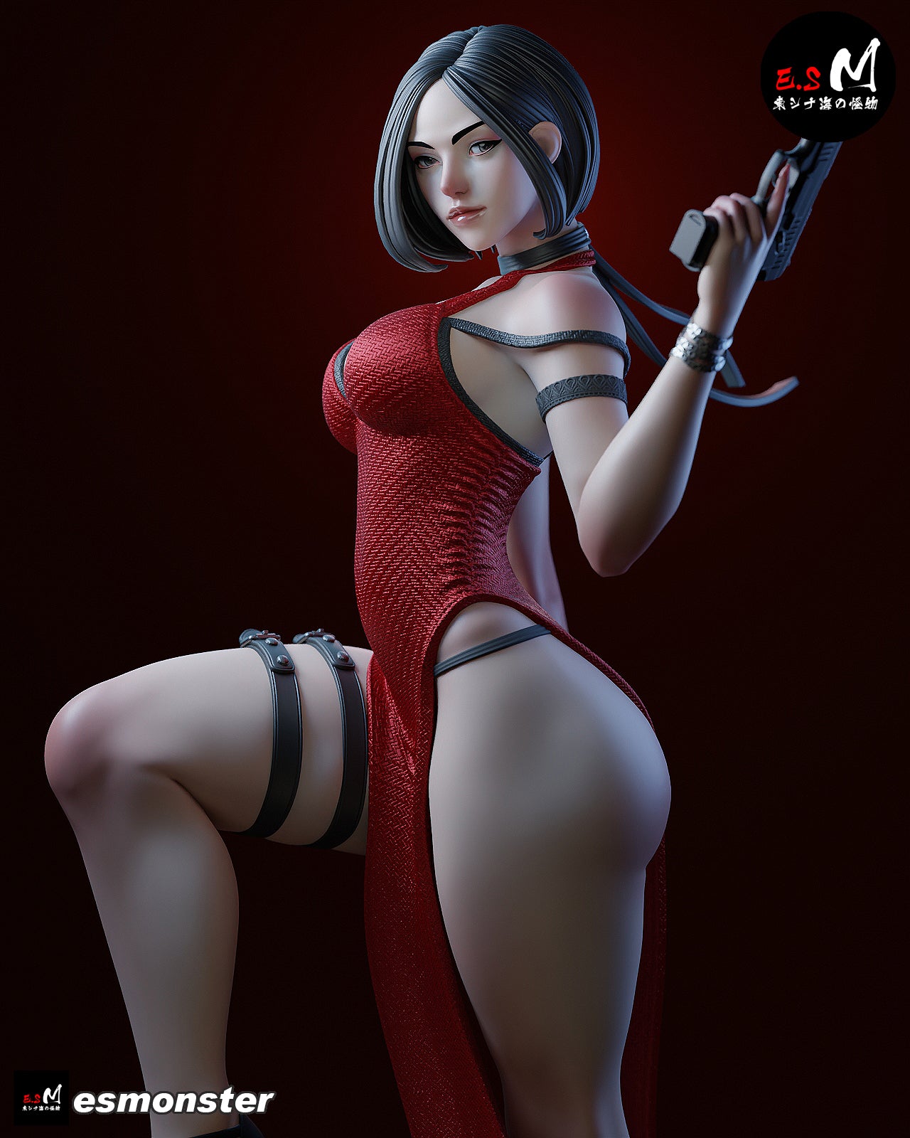 Dual Pistol Ada Style Resident Evil Unpainted Resin Garage Model Kit (1/6-1/12)