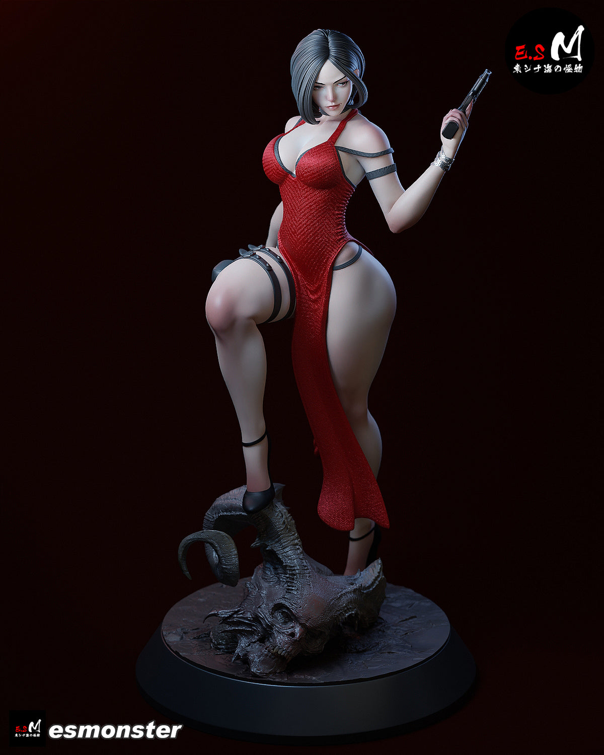 Dual Pistol Ada Style Resident Evil Unpainted Resin Garage Model Kit (1/6-1/12)