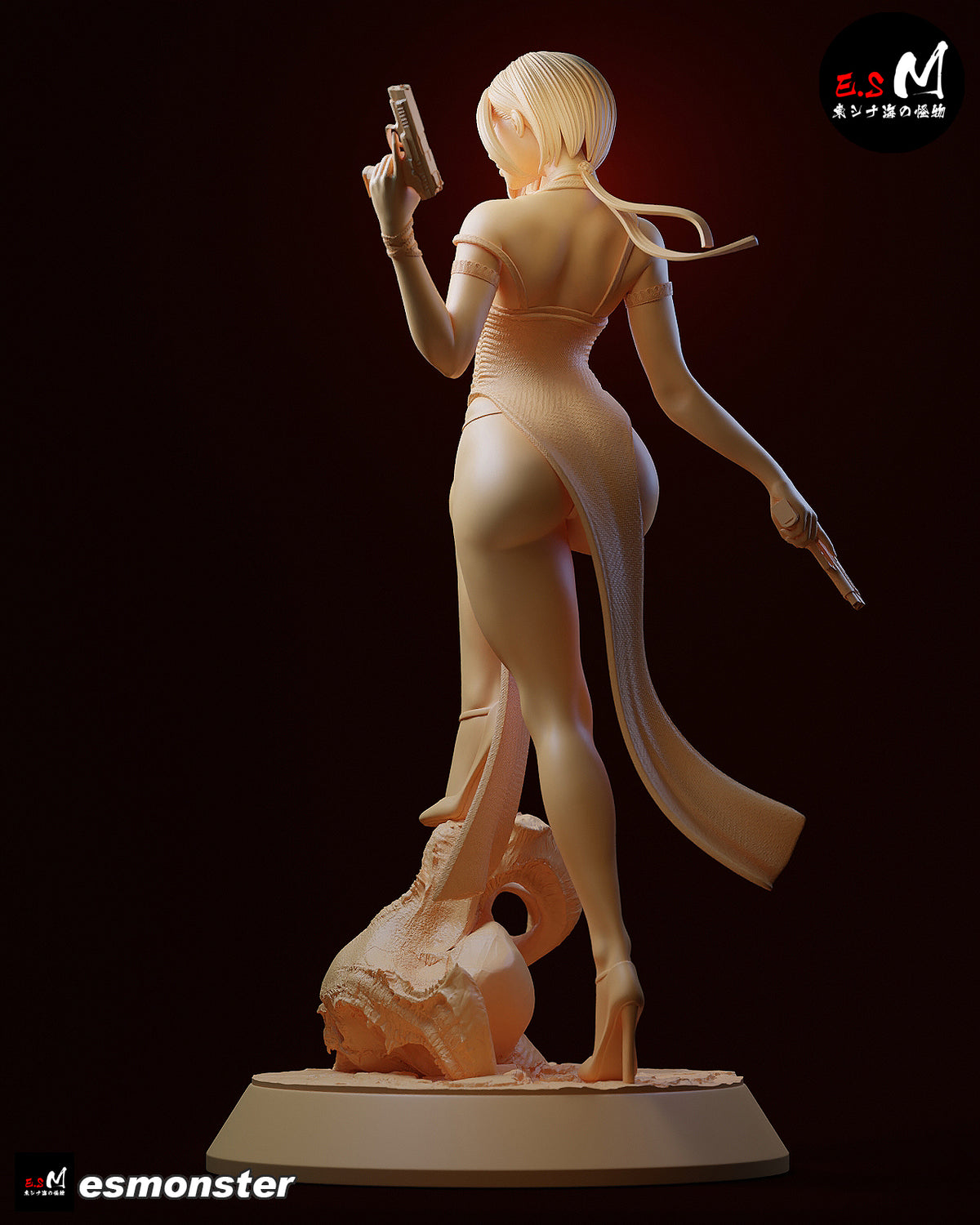 Dual Pistol Ada Style Resident Evil Unpainted Resin Garage Model Kit (1/6-1/12)