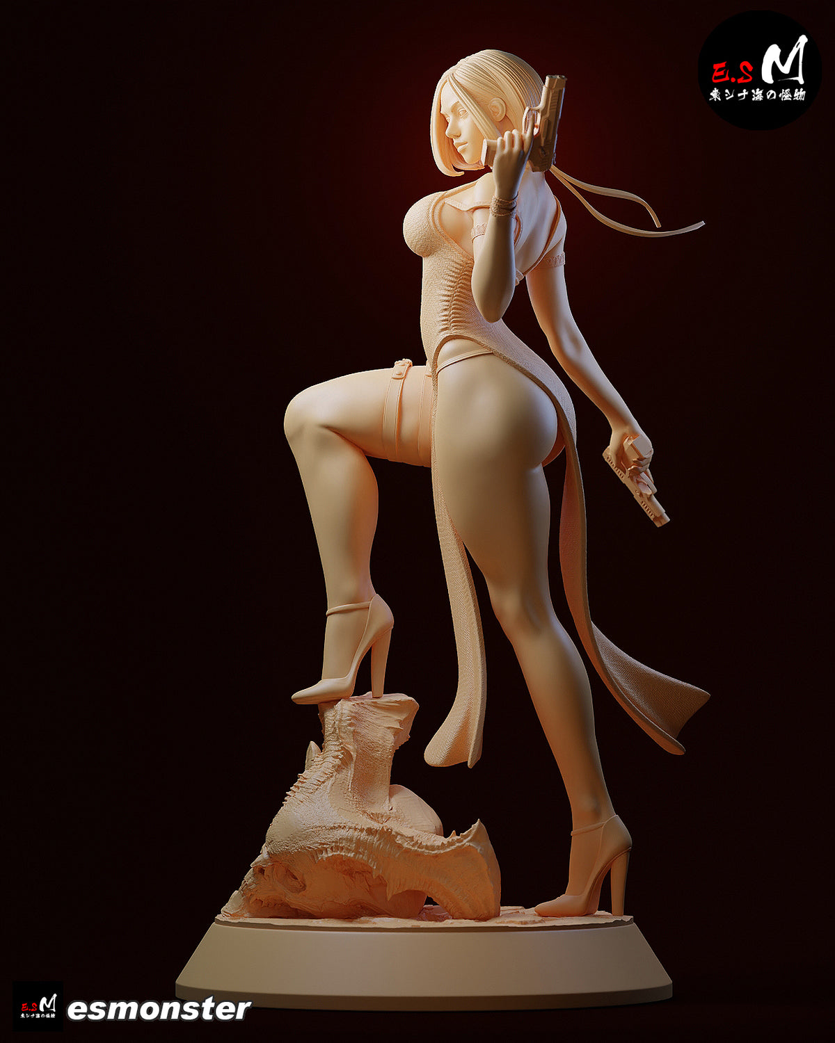 Dual Pistol Ada Style Resident Evil Unpainted Resin Garage Model Kit (1/6-1/12)