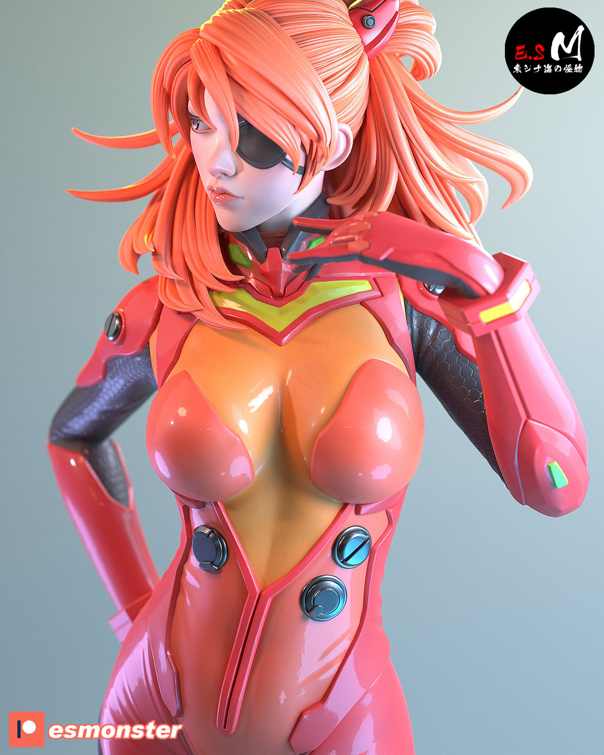 Asuka Style Evangelion Relaxed Unpainted Resin Garage Kit (1/6-1/12)