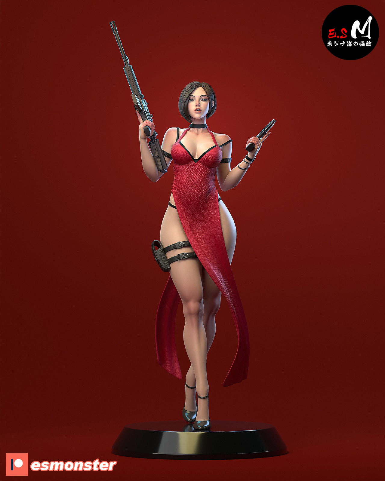 Rifle Ada Style Resident Evil Unpainted Resin Garage Model Kit (1/6-1/12)