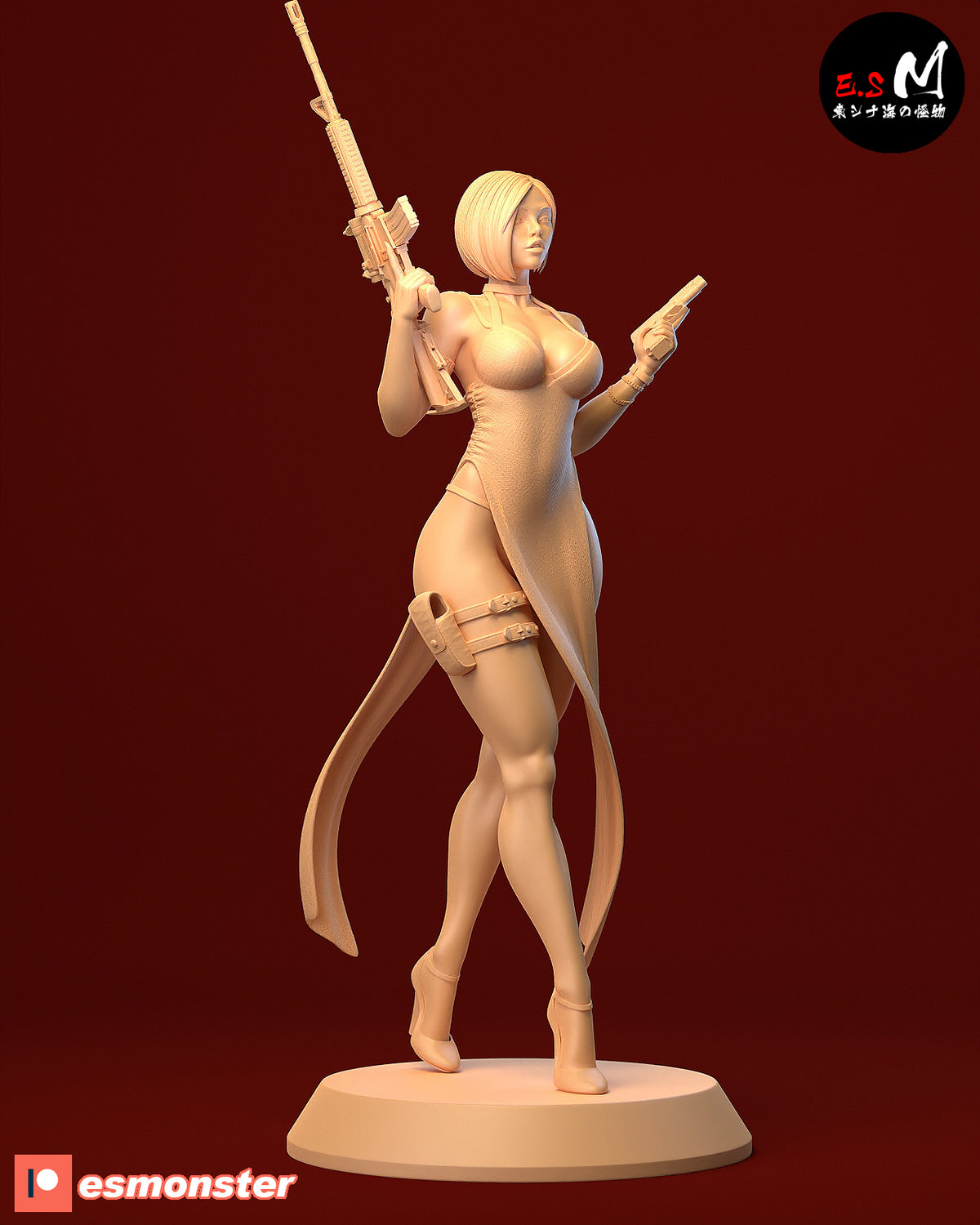 Rifle Ada Style Resident Evil Unpainted Resin Garage Model Kit (1/6-1/12)