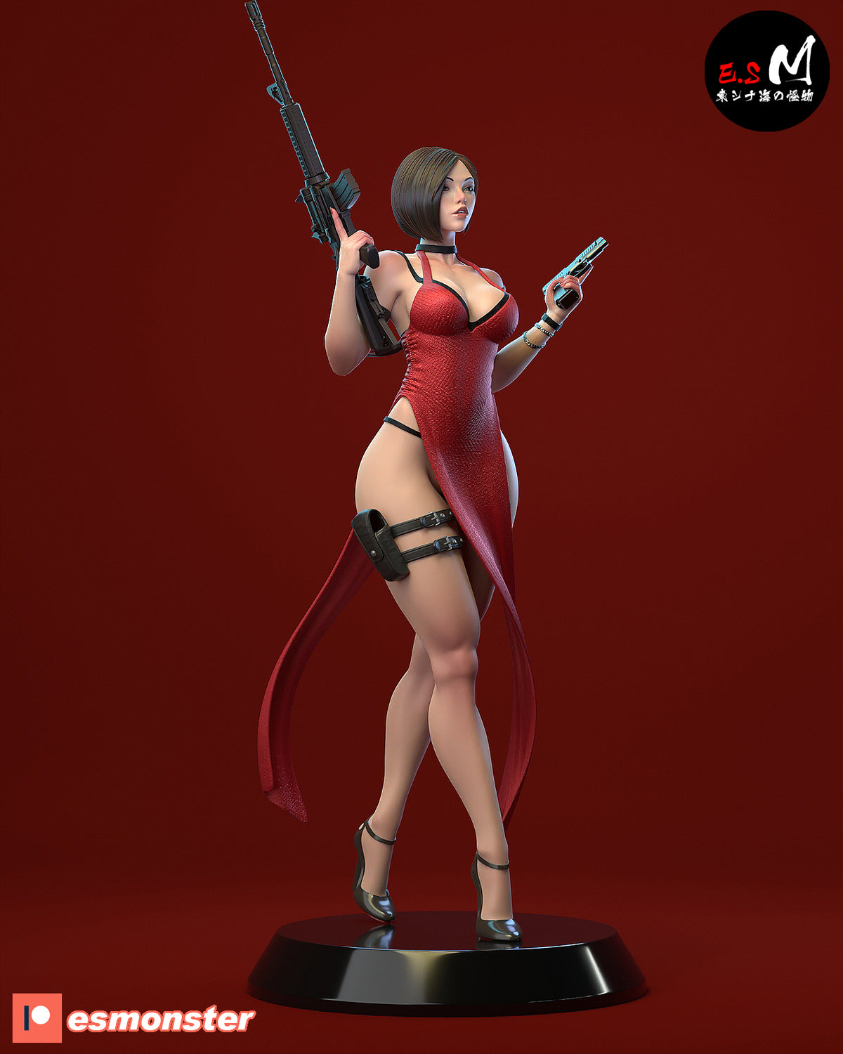 Rifle Ada Style Resident Evil Unpainted Resin Garage Model Kit (1/6-1/12)