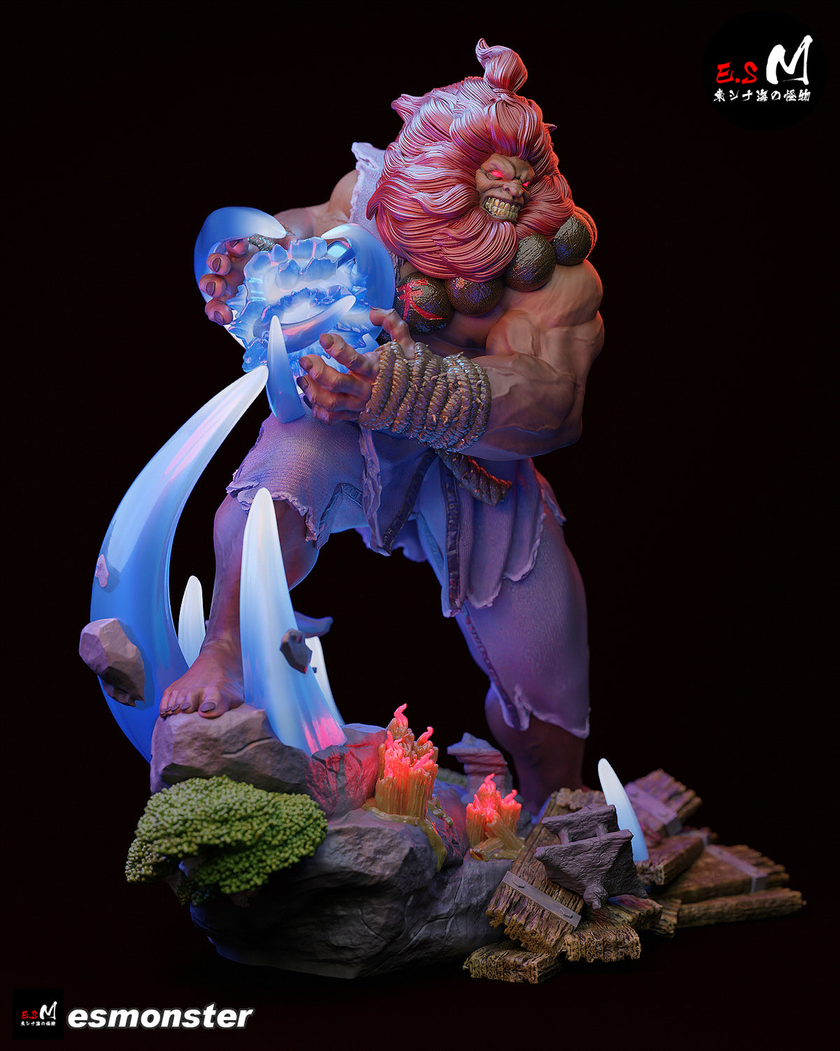 Demon Akuma Style Street Fighter Unpainted Resin Garage Kit (1/6-1/12)