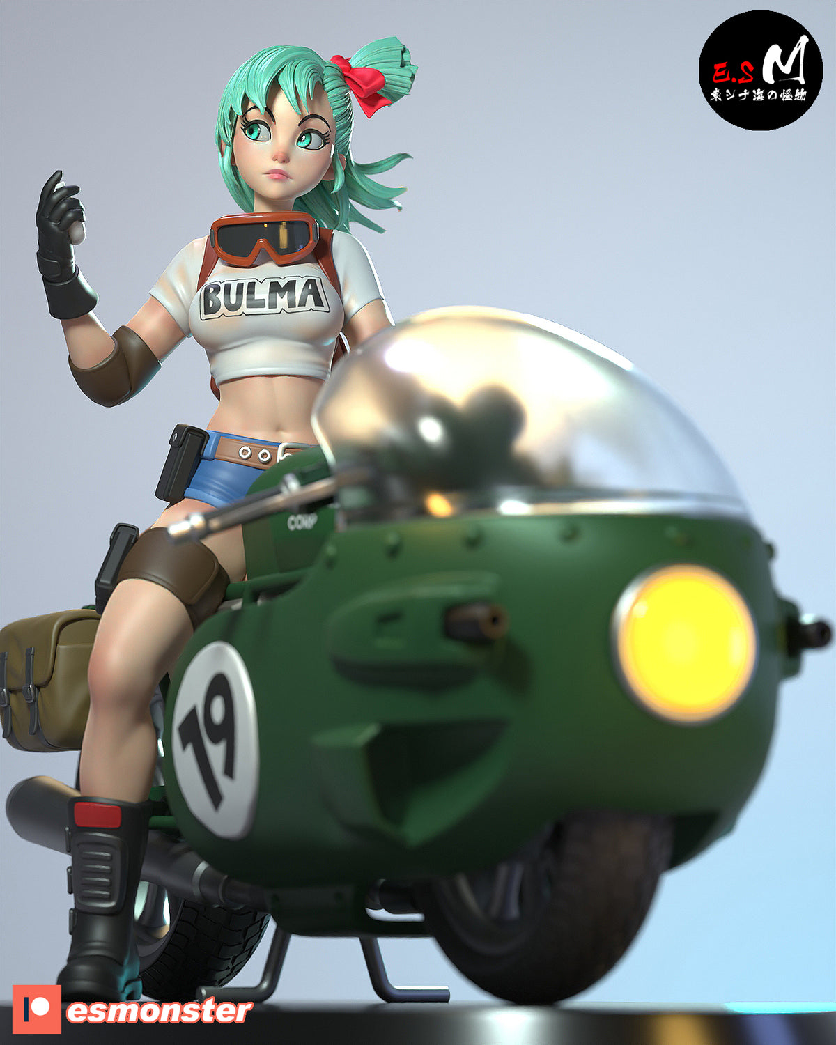Bulma Style Dragon Ball Capsule Bike Unpainted Resin Garage Kit (1/6-1/12)