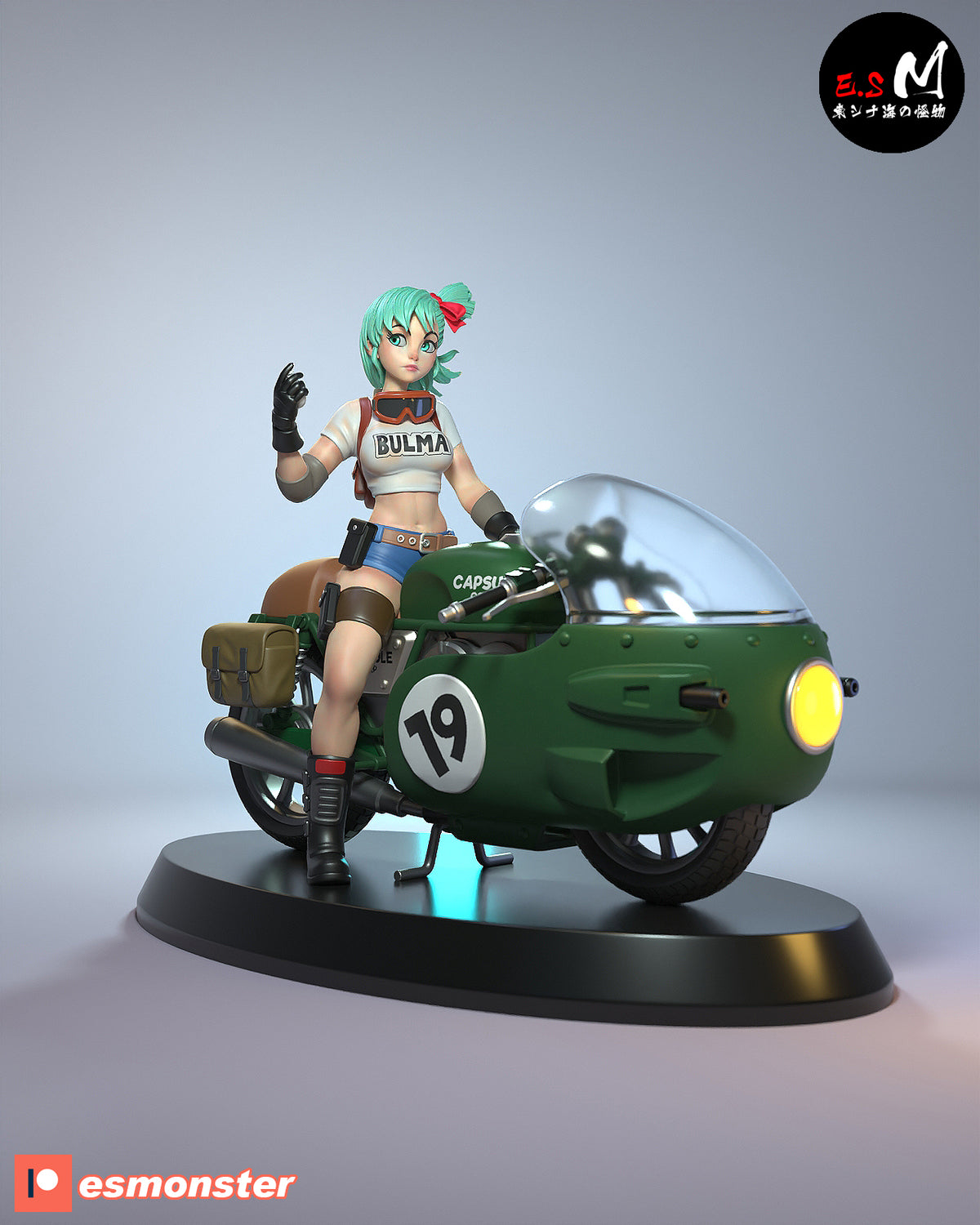 Bulma Style Dragon Ball Capsule Bike Unpainted Resin Garage Kit (1/6-1/12)