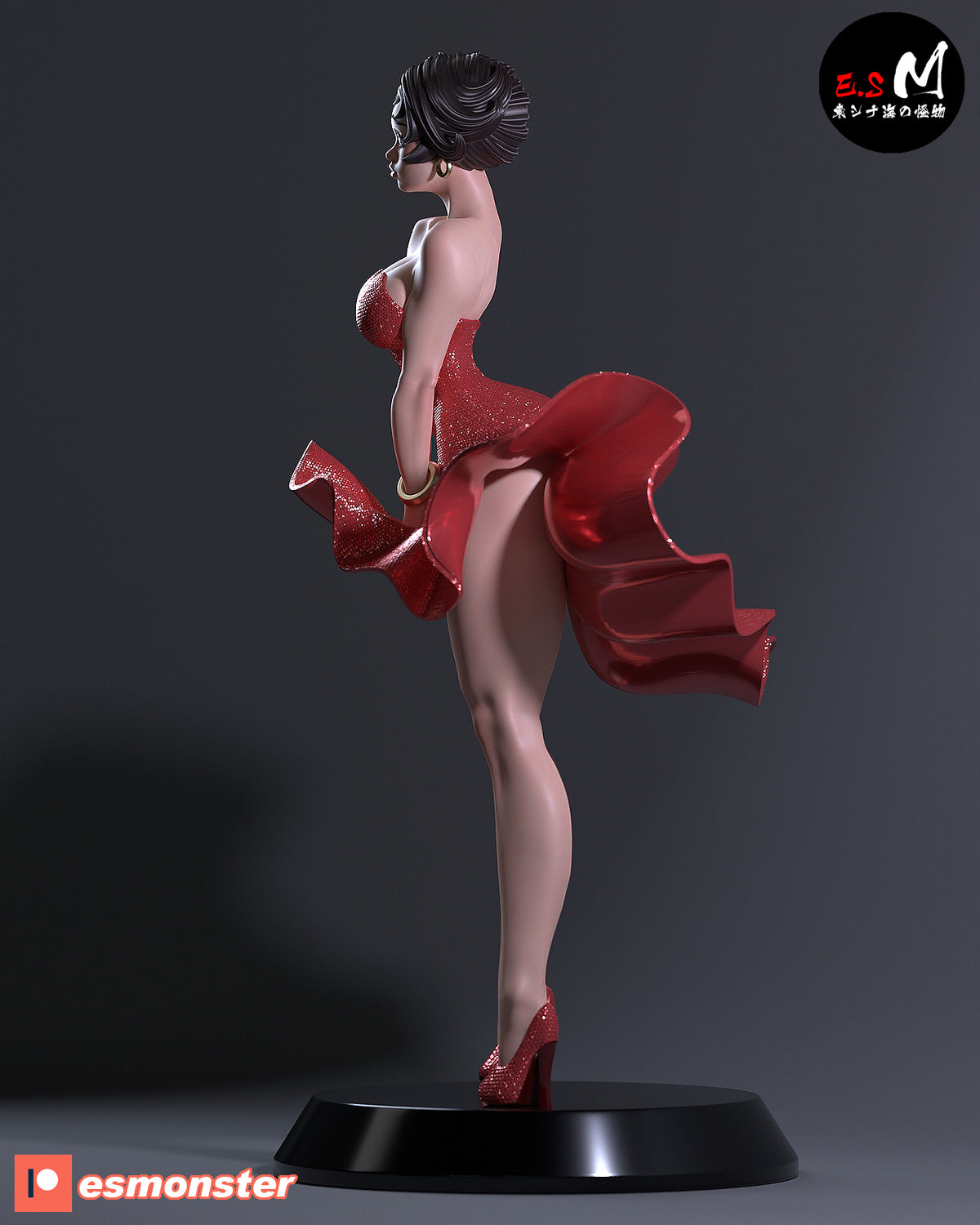 Betty Boop Wind Grate Style Cartoon Unpainted Resin Garage Kit (1/6-1/12)