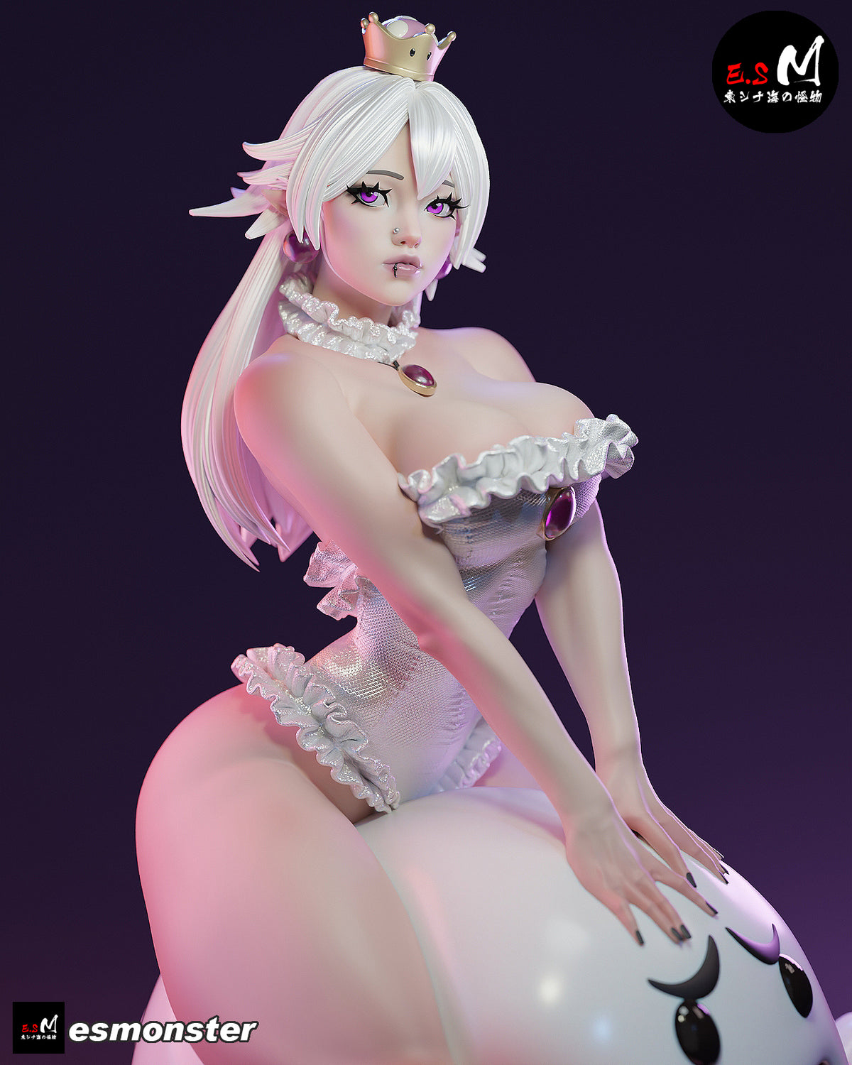 Booette Big Boo Style Mario Unpainted Resin Garage Model Kit (1/6-1/12)