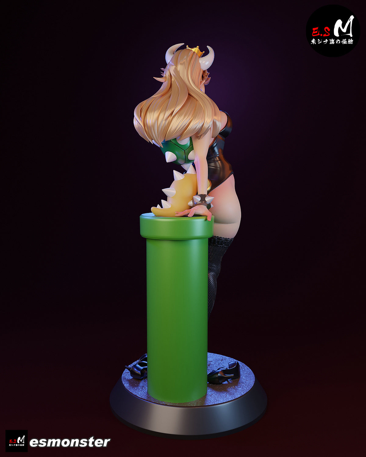 Standing Bowsette Style Mario Unpainted Resin Garage Model Kit (1/6-1/12)