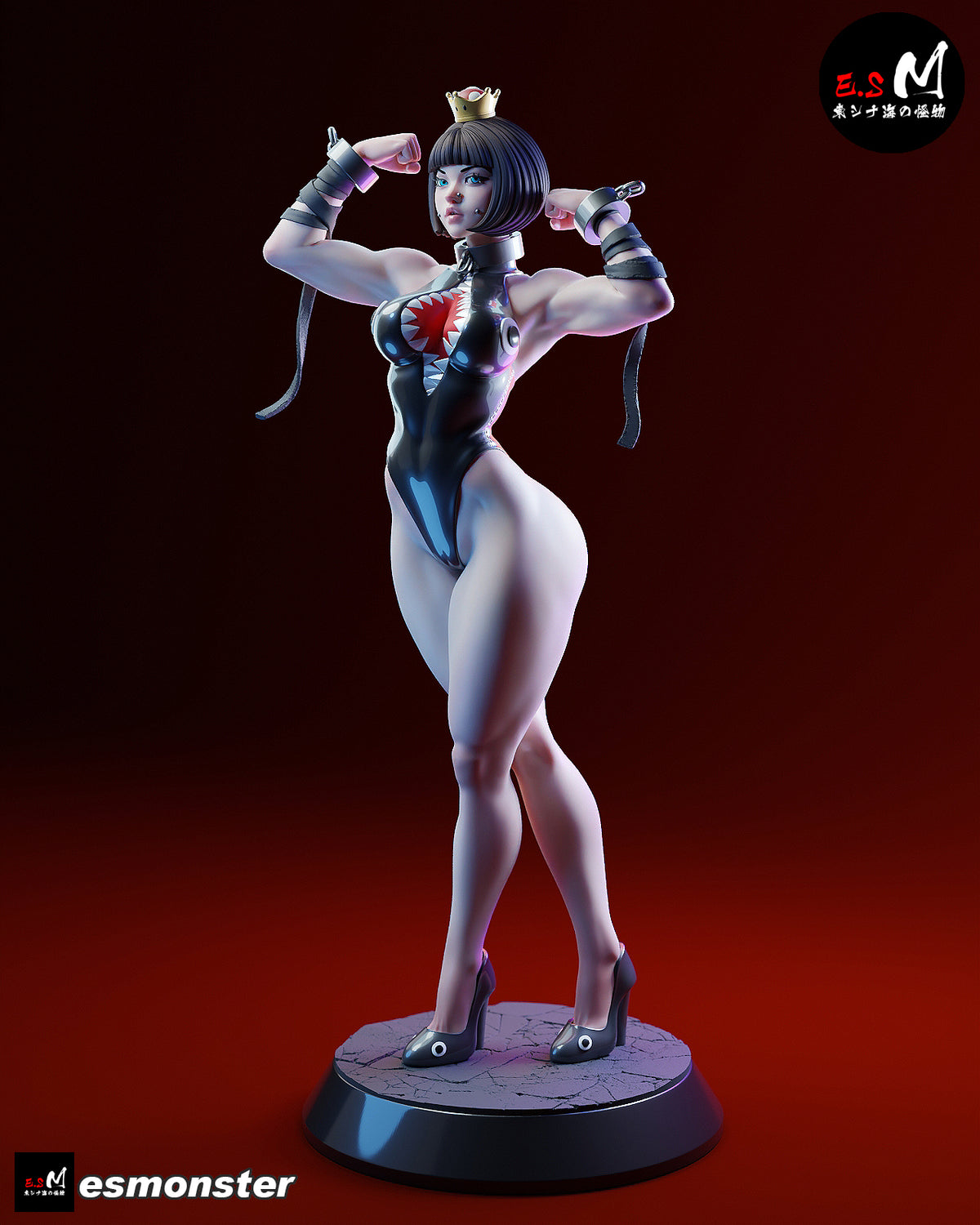Flexing Chompette Style Mario Unpainted Resin Garage Model Kit (1/6-1/12)