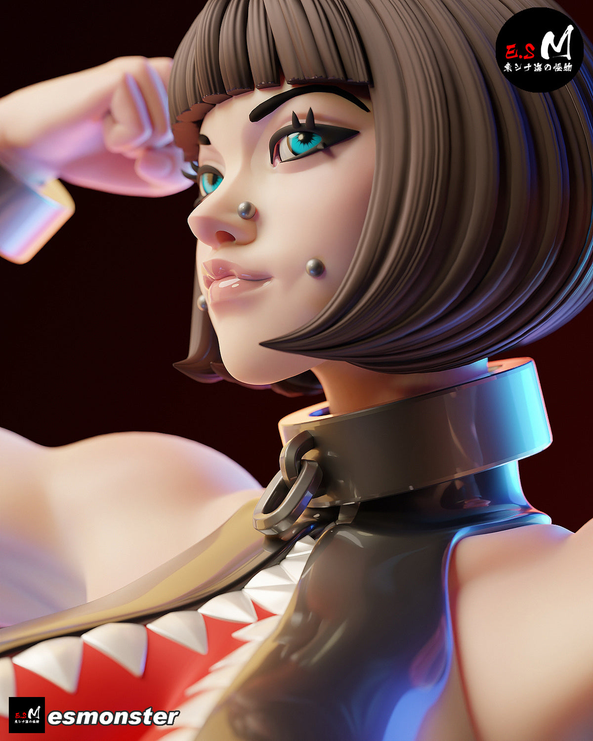 Flexing Chompette Style Mario Unpainted Resin Garage Model Kit (1/6-1/12)