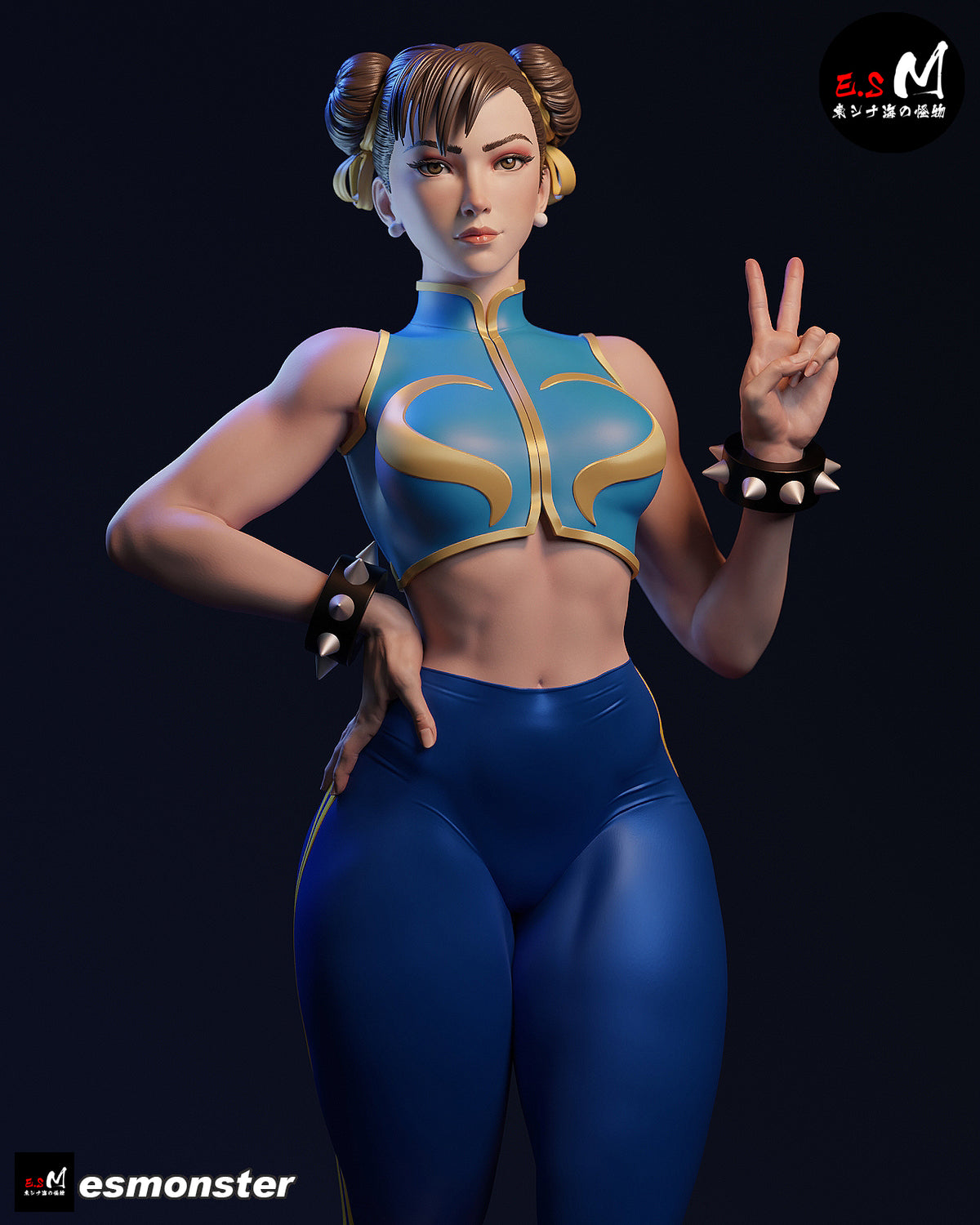 Workout Chun Li Style Street Fighter Unpainted Resin Garage Kit (1/6-1/12)