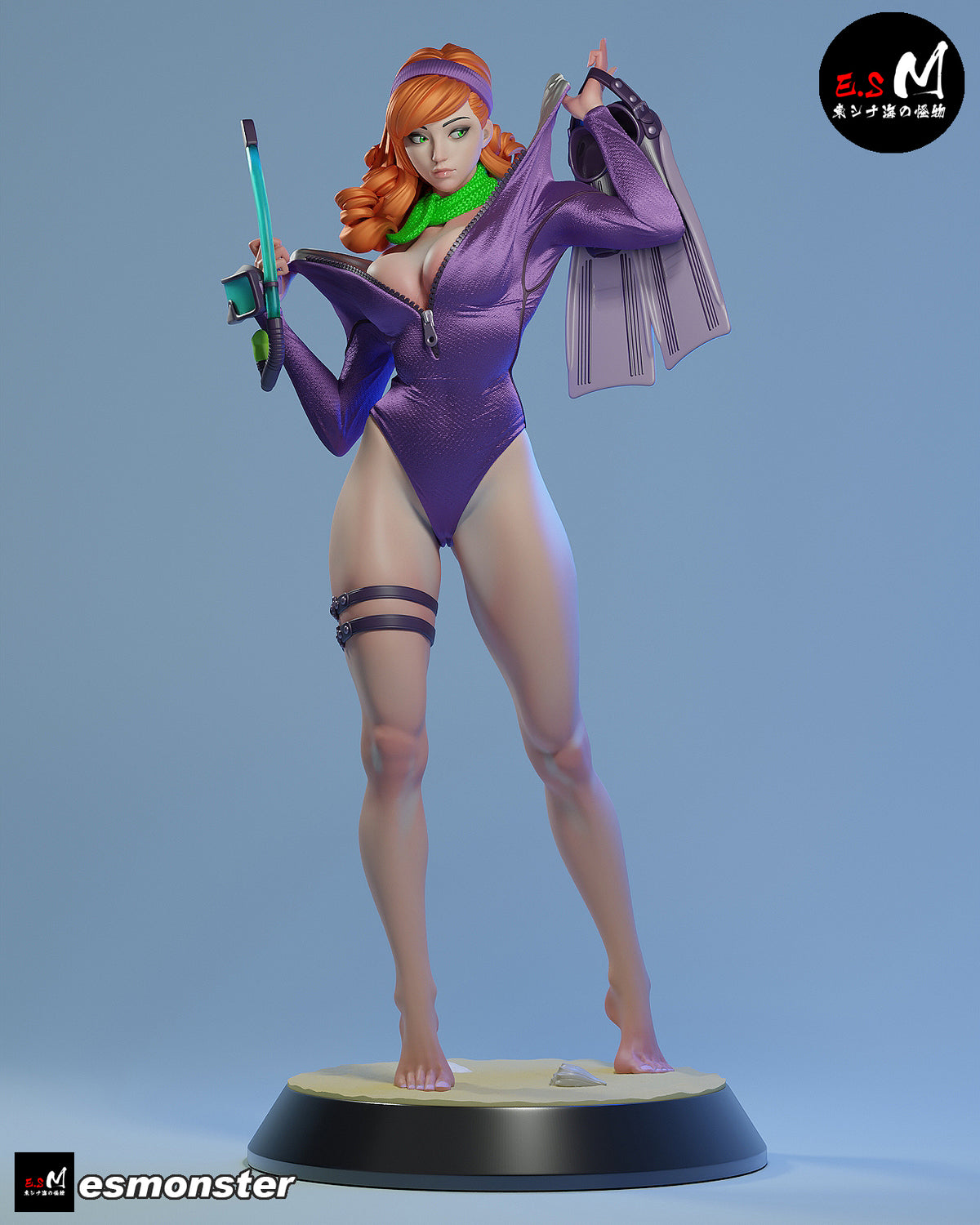 Daphne Snorkel Style Scooby-Doo Cartoon Unpainted Resin Garage Kit (1/6-1/12)