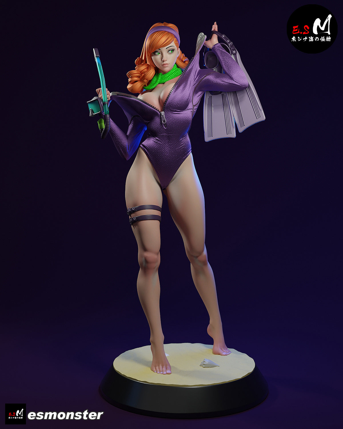 Daphne Snorkel Style Scooby-Doo Cartoon Unpainted Resin Garage Kit (1/6-1/12)