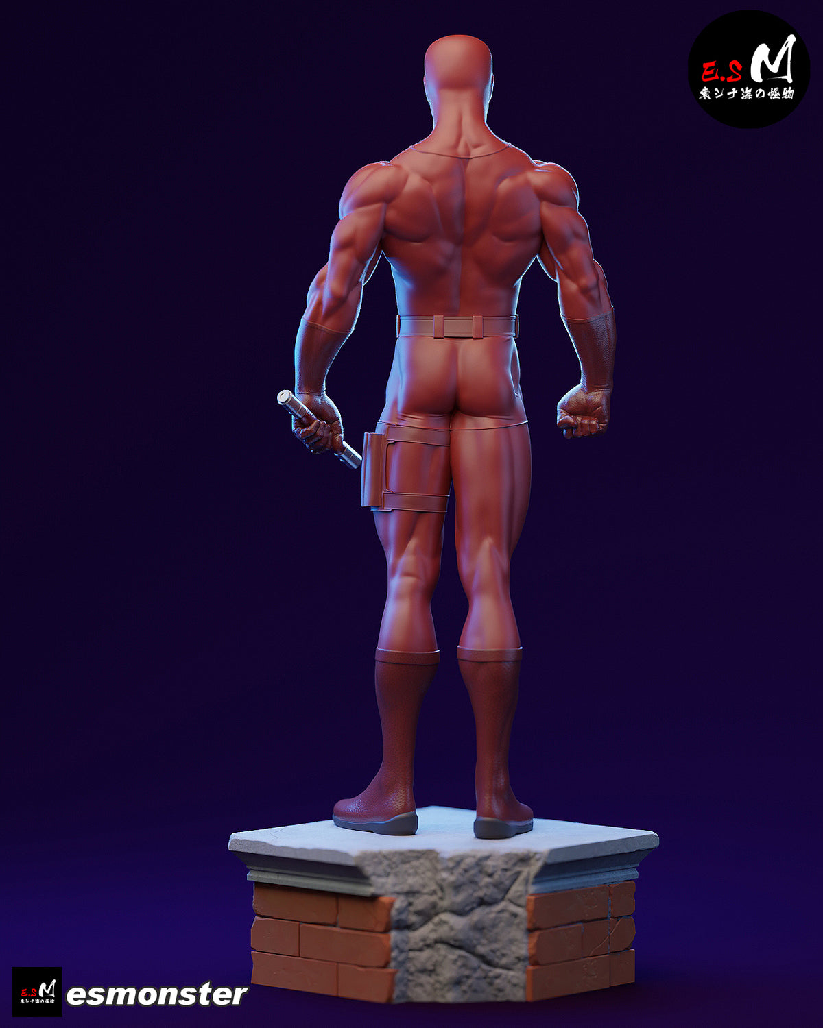 Battle-Worn Daredevil Style Marvel Unpainted Resin Garage Kit (1/6-1/12)